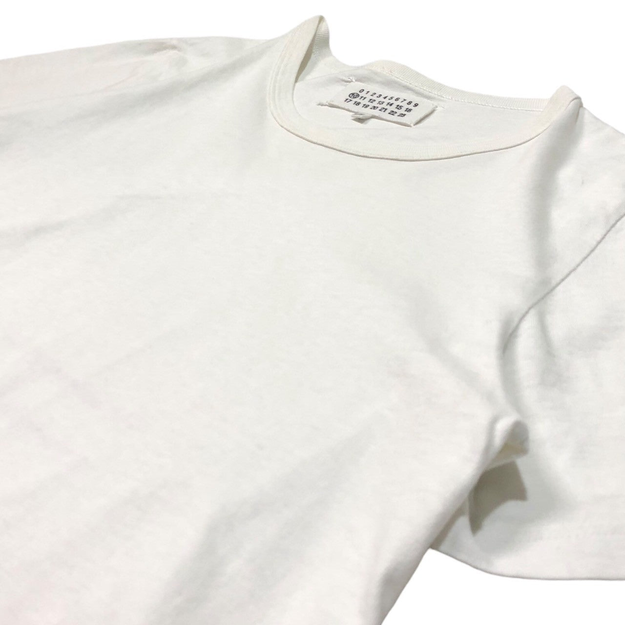 MAISON MARTIN MARGIELA(メゾンマルタンマルジェラ) 12SS Calendar tag back print T-shirt カレンダータグ バックプリント Tシャツ S30GC9996 SIZE S ホワイト