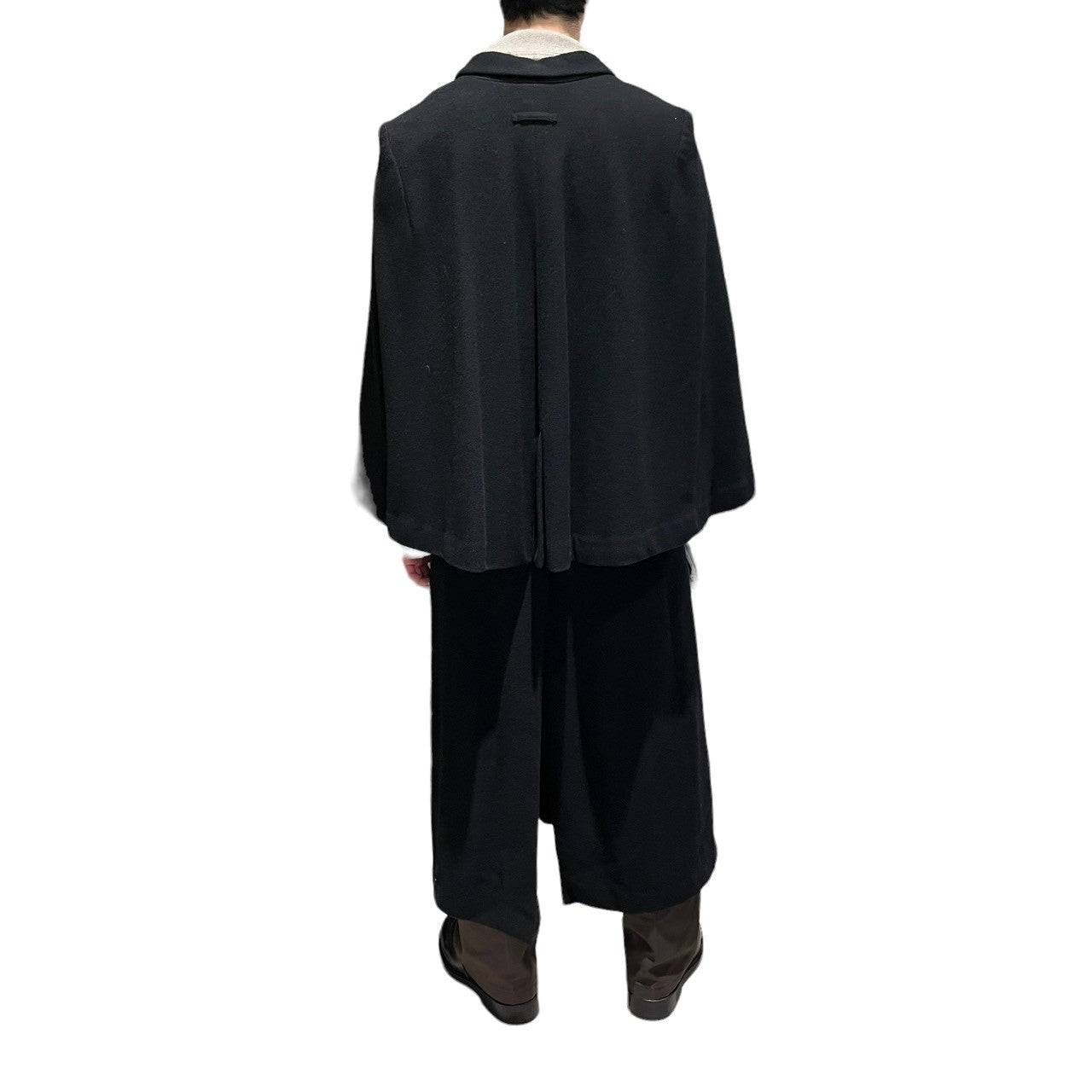 Jean Paul GAULTIER FEMME(ジャンポールゴルチエファム) 90’s ~ 00's double-breasted cloak wool long coat ダブル チェスター マント ウール スーパー ロング コート 570-5.CO.YG.SA.1424 40(L程度) ブラック archive アーカイブ
