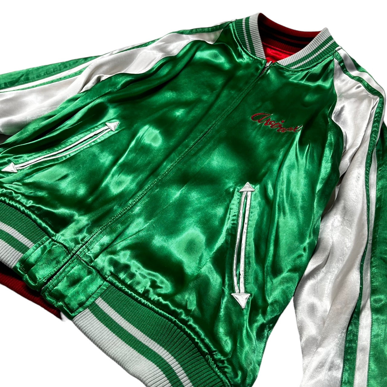 AVIREX(アヴィレックス) SOUVENIR JACKET USMC/リバーシブルスカジャン/スーベニアジャケット 6192229 XL レッド×グリーン