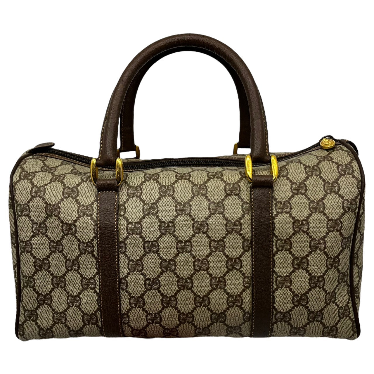 GUCCI(グッチ) old gucci mini boston bag/オールドグッチミニボストンバッグ/ヴィンテージ/旅行鞄/ハンドバッグ 002 39 6842 ベージュ×ブラウン PVC
