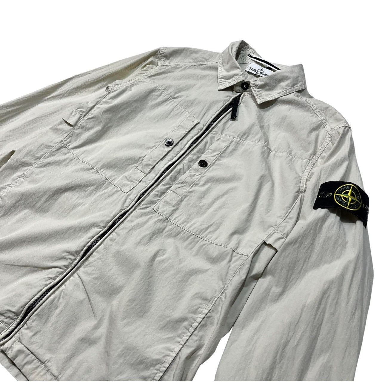 STONE ISLAND(ストーンアイランド) over shirt jacket オーバーシャツ ジャケット 581510220 S アイボリー