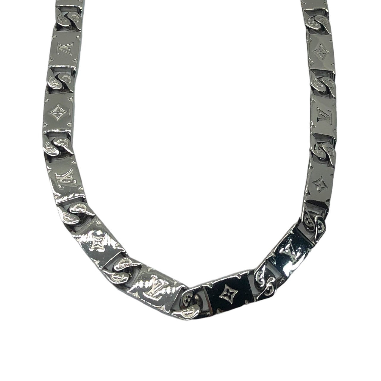 LOUIS VUITTON(ルイヴィトン) coll mng tied silver コリエ モノグラム タイドアップ ネックレス モノグラム M00919 シルバーカラー 製造番号:AK2203