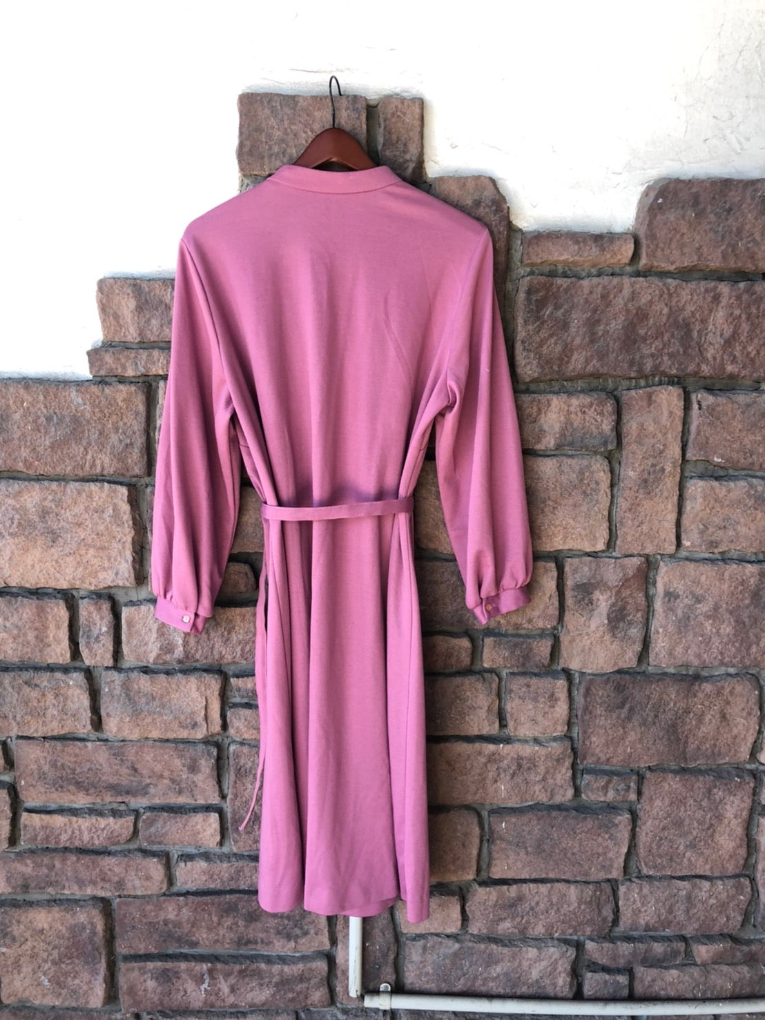 JCpenney(ジェーシーペニー) ヴィンテージウール混ロングワンピース Lサイズ程度 ピンク