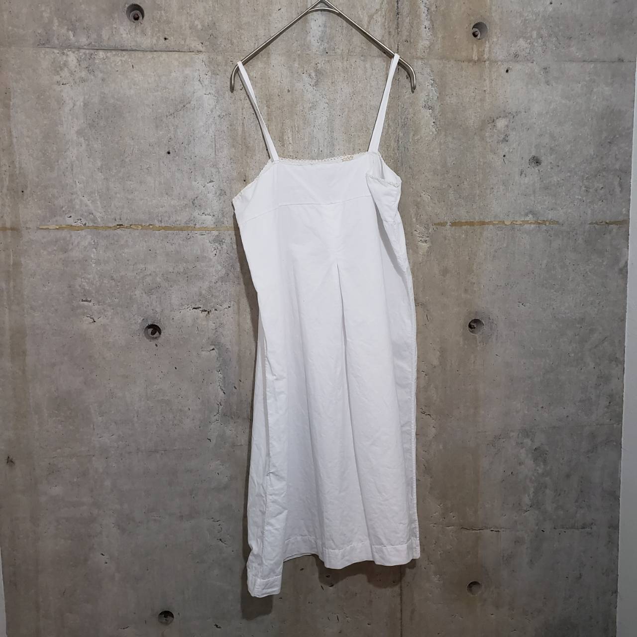 Euro Vintage(ヨーロッパヴィンテージ) Hirari_フレンチカットワークレース刺繍キャミソール 表記なし(Lサイズ程度) ホワイト