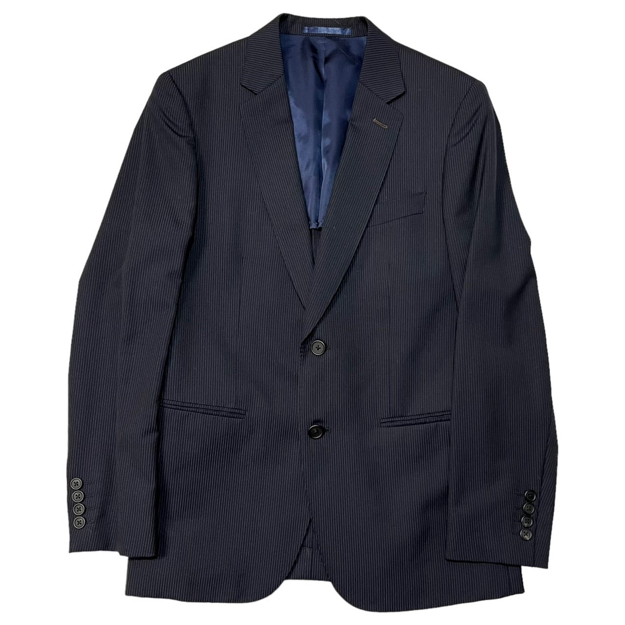 PAUL SMITH(ポールスミス) ストライプセットアップスーツ/2Bテーラードジャケット/スラックス PL-TB-77460 M ネイビー