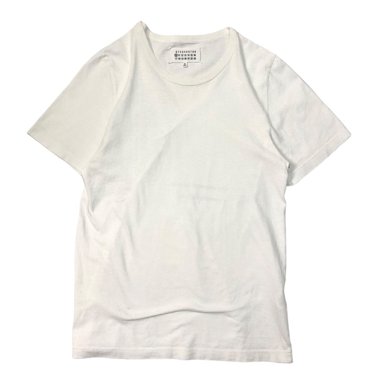 MAISON MARTIN MARGIELA(メゾンマルタンマルジェラ) 12SS Calendar tag back print T-shirt カレンダータグ バックプリント Tシャツ S30GC9996 SIZE S ホワイト