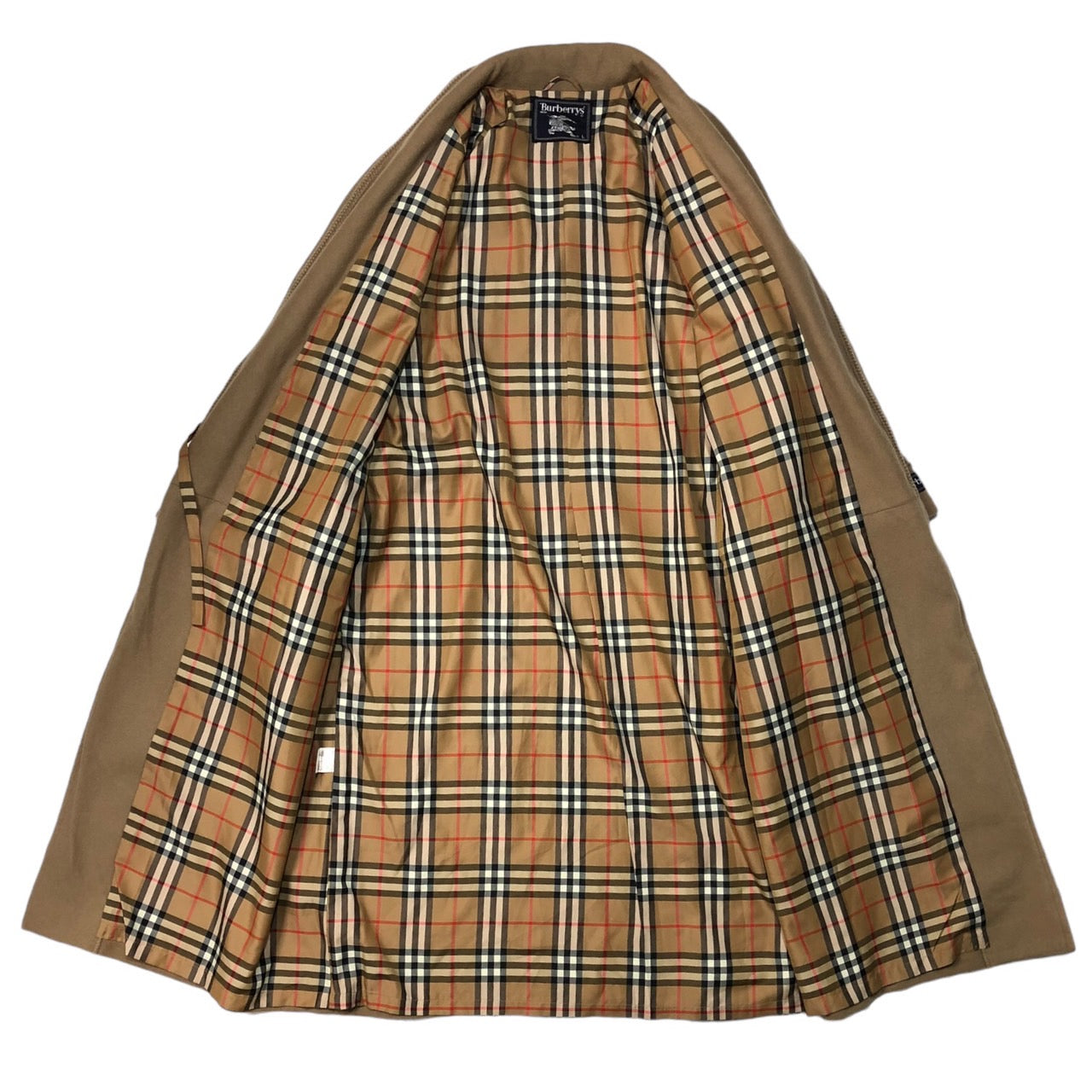 Burberrys(バーバリーズ) 80’s nova check gown coat ノヴァチェック ライナー カシミヤ混 ガウンコート ロング ウール チェスター L ベージュ 80年代 西川産業