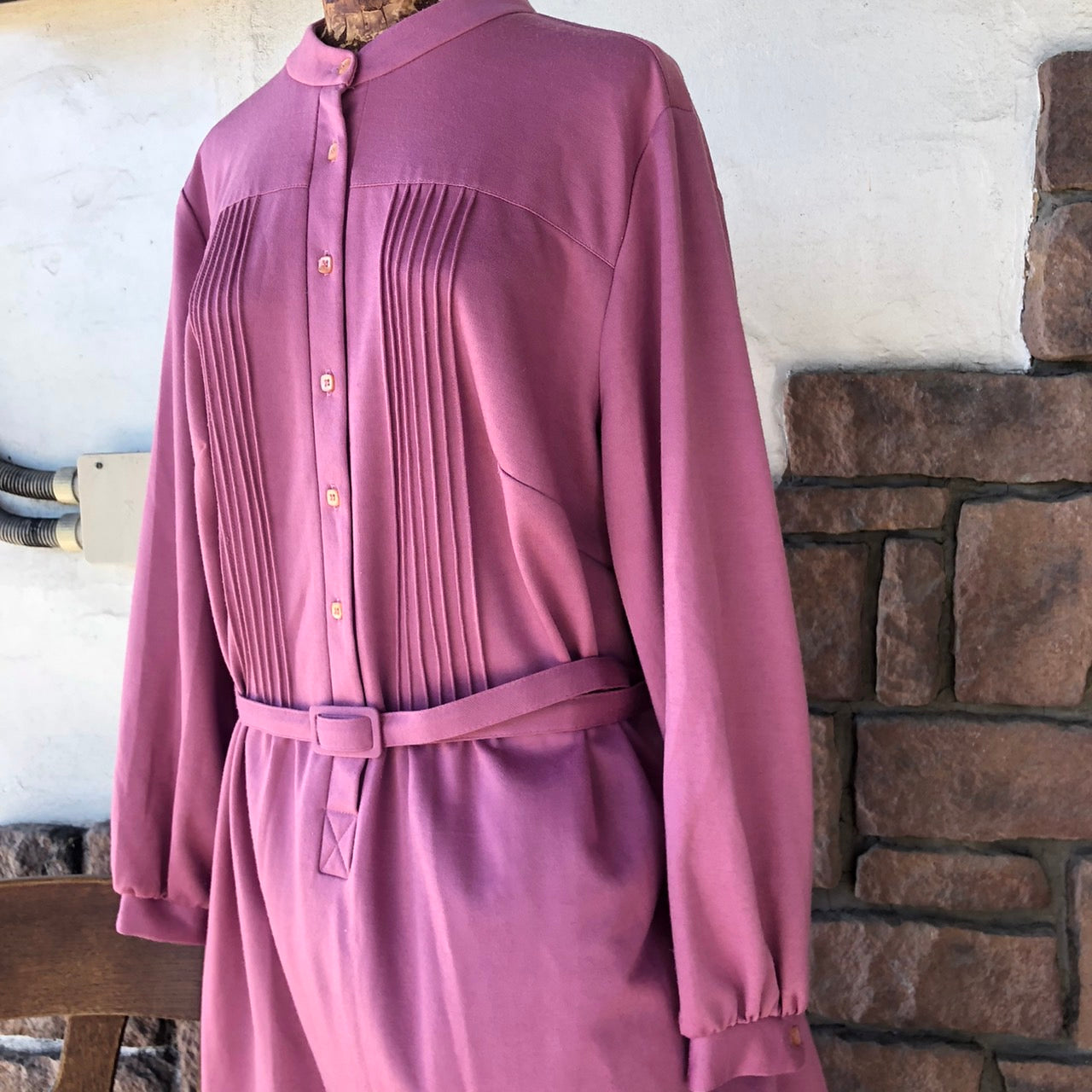 JCpenney(ジェーシーペニー) ヴィンテージウール混ロングワンピース Lサイズ程度 ピンク