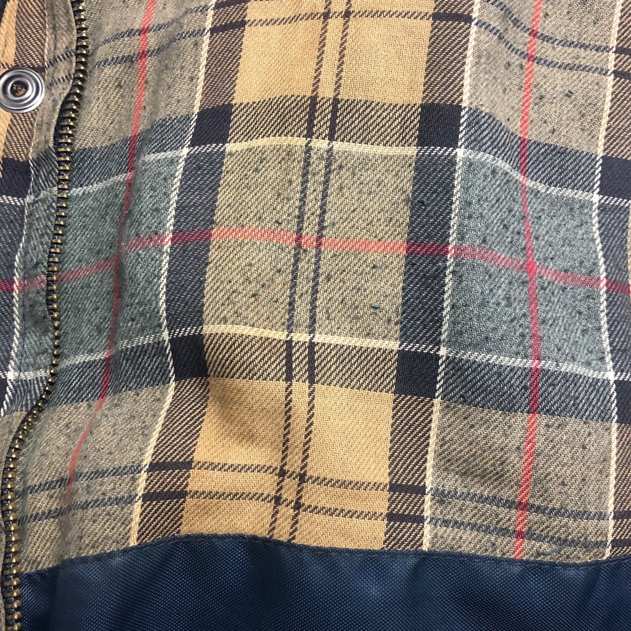 Barbour(バブアー) ASHBY WAX JACKET アシュビー オイルドジャケット MWX0339NY92 SIZE S グレー 裏地 チェック