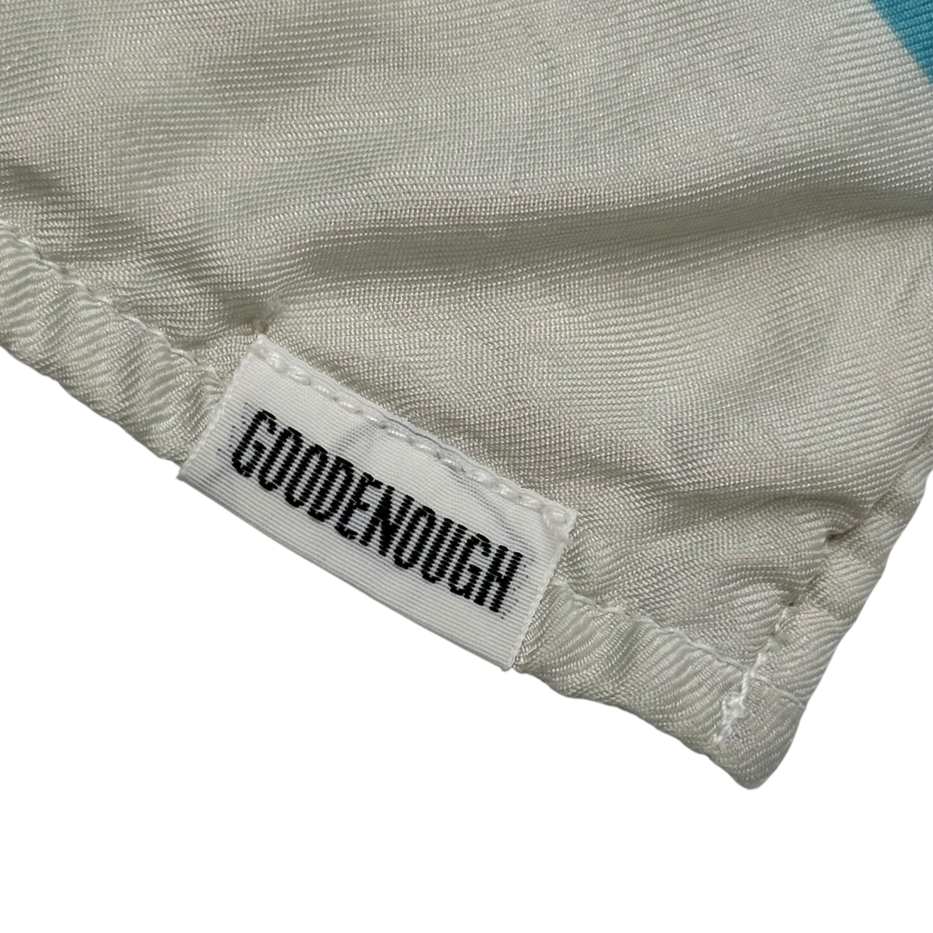 GOODENOUGH(グッドイナフ) 1991's Silk Argyle Oversized Shirt シルク アーガイル ビッグ シャツ 表記消(XL程度) ホワイト×ライトブルー 90年代 90's ダイア パジャマ ヴィンテージ アーカイブ