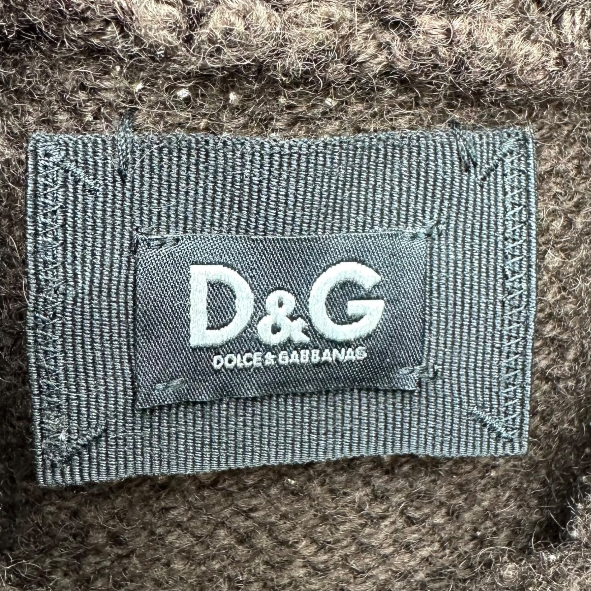 D&G(ディー&ジードルガバドルチェ&ガッバーナ) Leather Pocket Zip-Up Knit Jacket レザー ポケット ジップアップ ニット ジャケット RK0416 SK702 L ブラウン