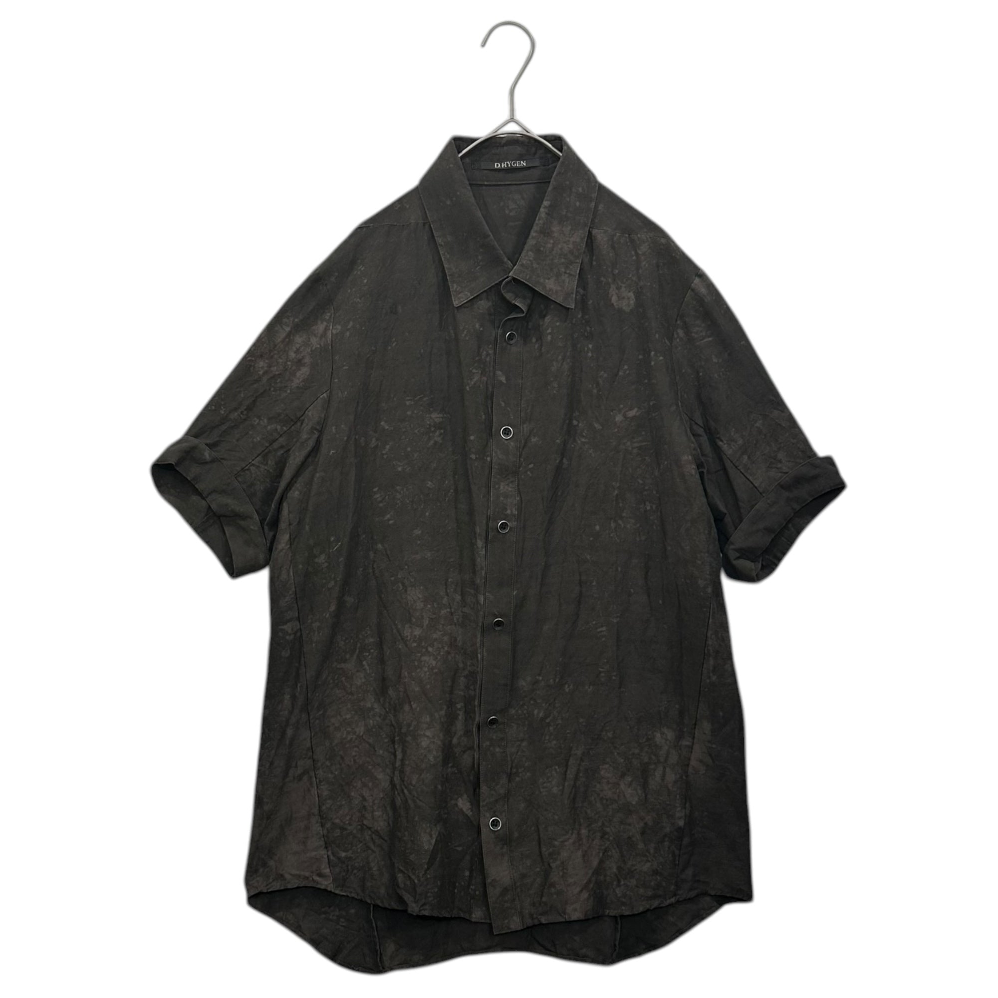D.HYGEN(ディーハイゲン) 22SS Uneven Dyed Linen Ramie Rayon Short Sleeve Shirt  ムラ染め リネン ラミー レーヨン 半袖 シャツ ST102-0522S 2 ブラウン