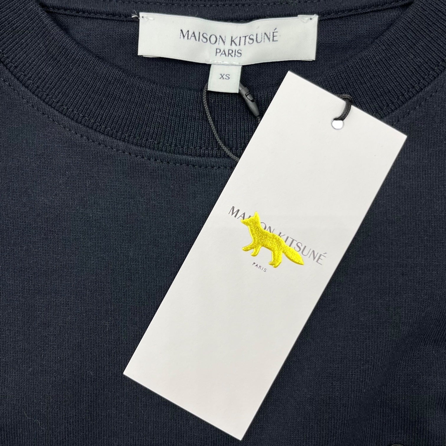 Maison Kitsune(メゾンキツネ) Double Bold Fox Head Patch Comfort T-Shirt  ダブルボールドフォックスヘッドパッチコンフォートTシャツ SPDFMM00101KJ0118 XS ブラック