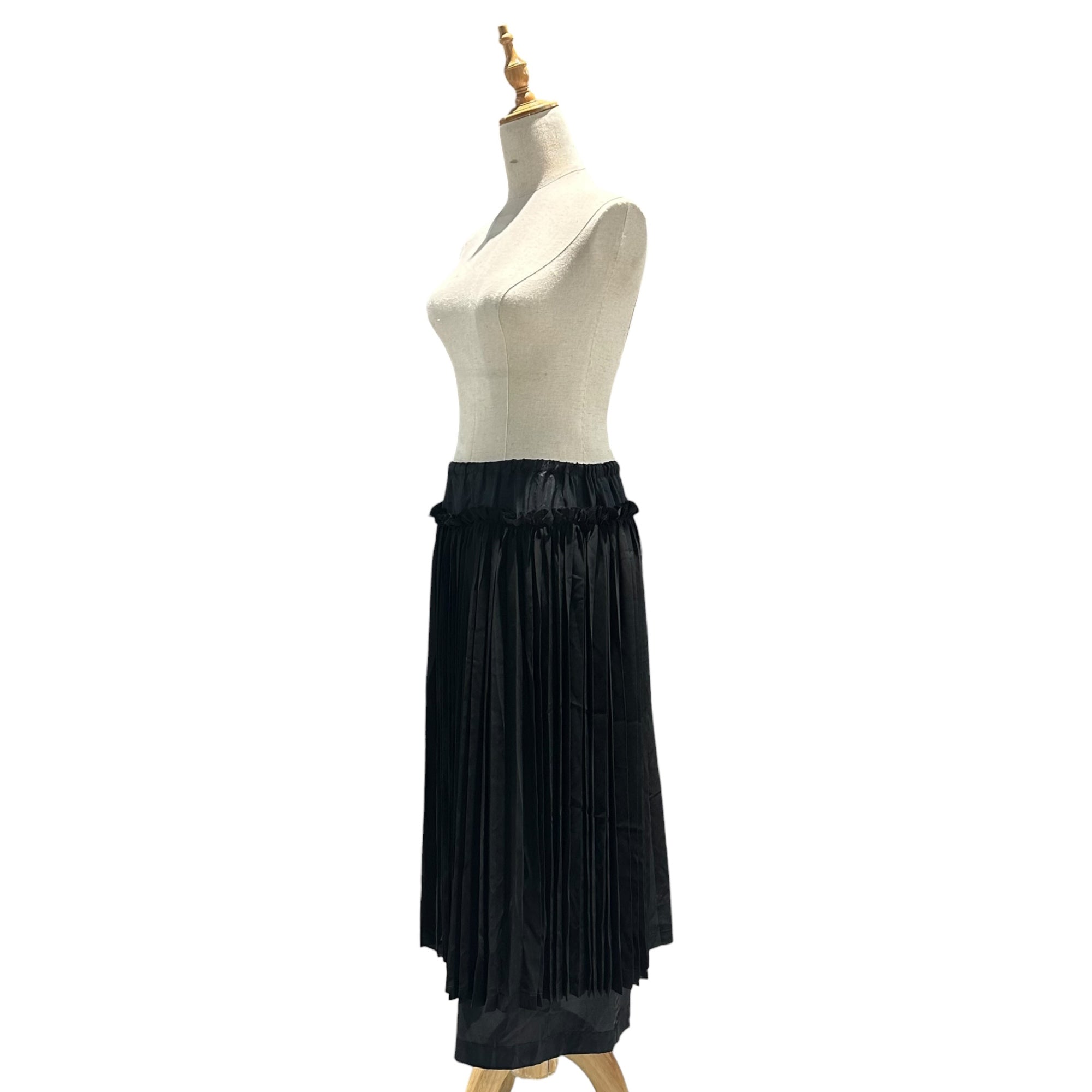 COMME des GARCONS(コムデギャルソン) 2002SS Layered Pleated Skirt レイヤード プリーツ スカート GE-S050 FREE ブラック AD2001 00s アーカイブ
