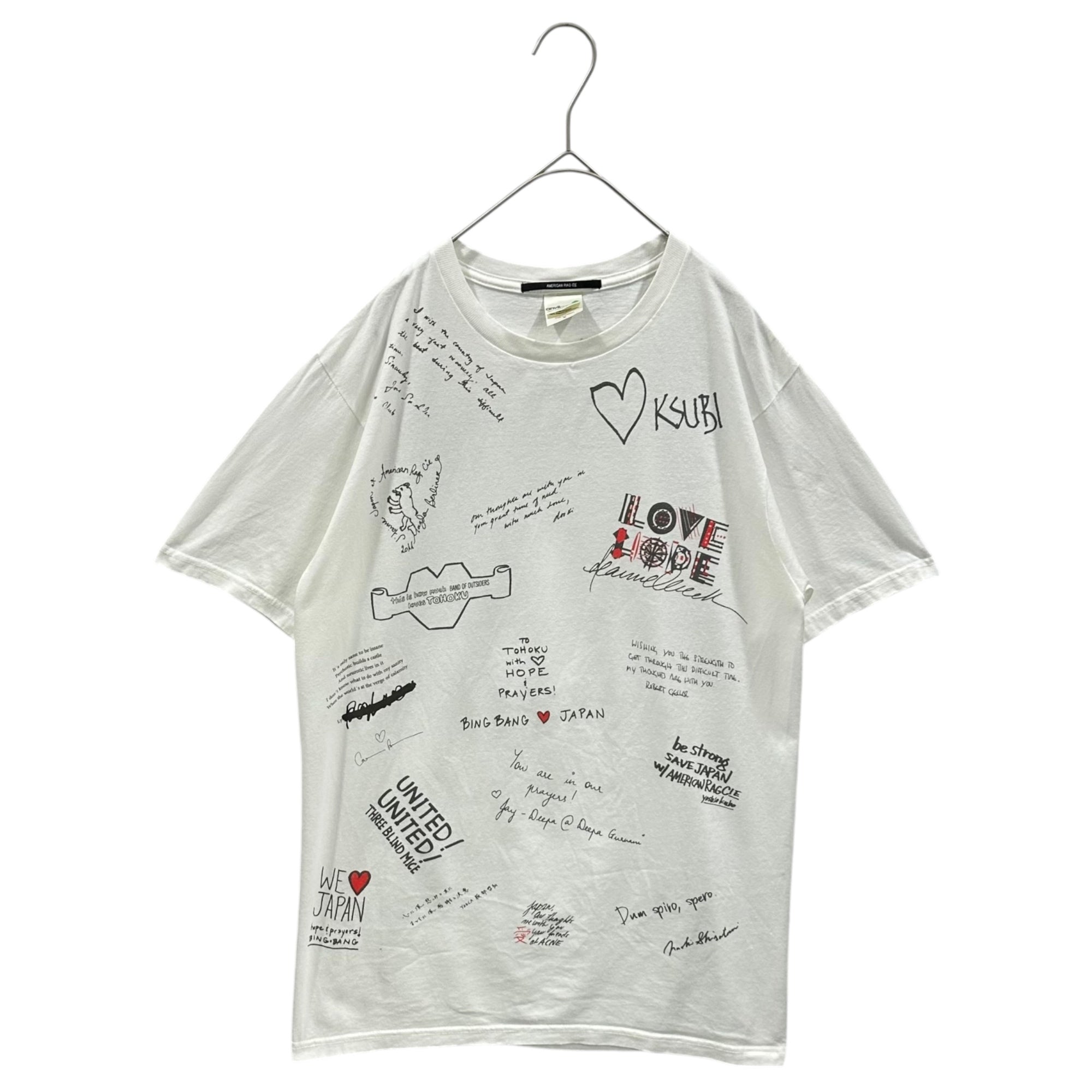 AMERICAN RAG CIE(アメリカンラグシー) 2011's Charity Tee チャイティー Tシャツ M ホワイト サイン