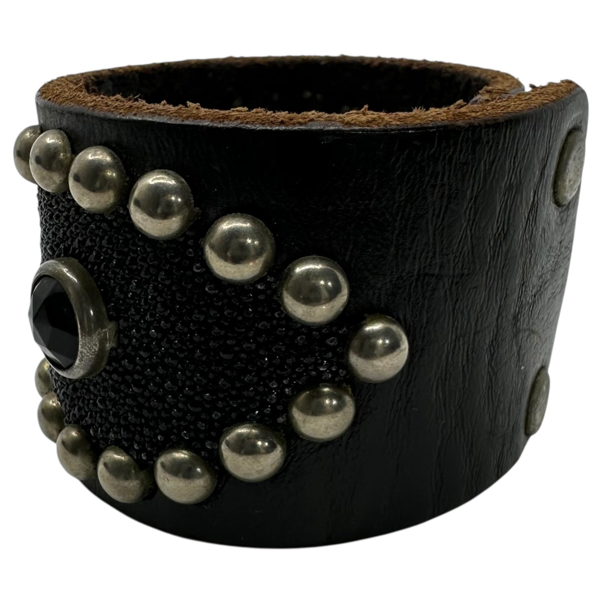 HTC(エイチティーシー) Studded Leather Bracelet スタッズ レザー ブレスレット ブラック