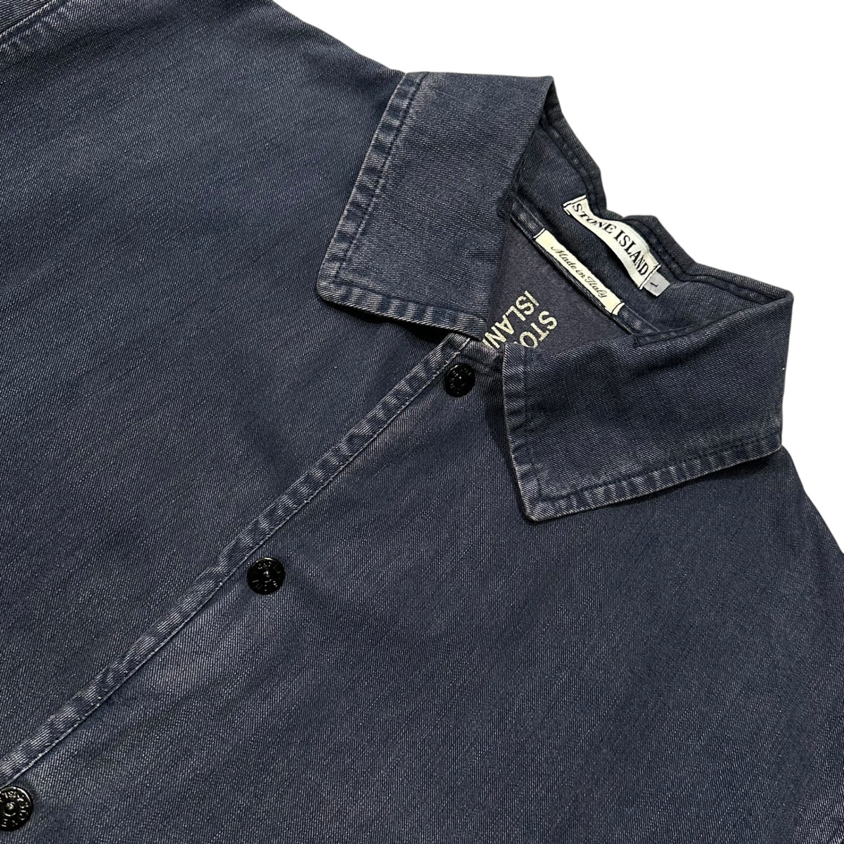 STONE ISLAND(ストーンアイランド) 1995SS Denim Coveralls ガーメントダイ デニム カバーオール 22154M06 L インディゴ 90's 90年代 ヴィンテージ グリーンエッジ