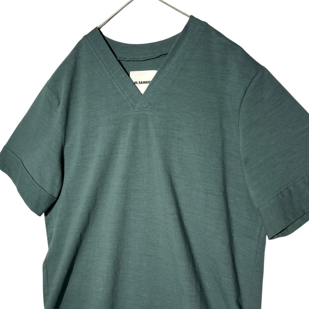 JIL SANDER(ジルサンダー) 23SS V-neck T-shirt Vネック Tシャツ J22GC0107 M グリーン 半袖 カットソー