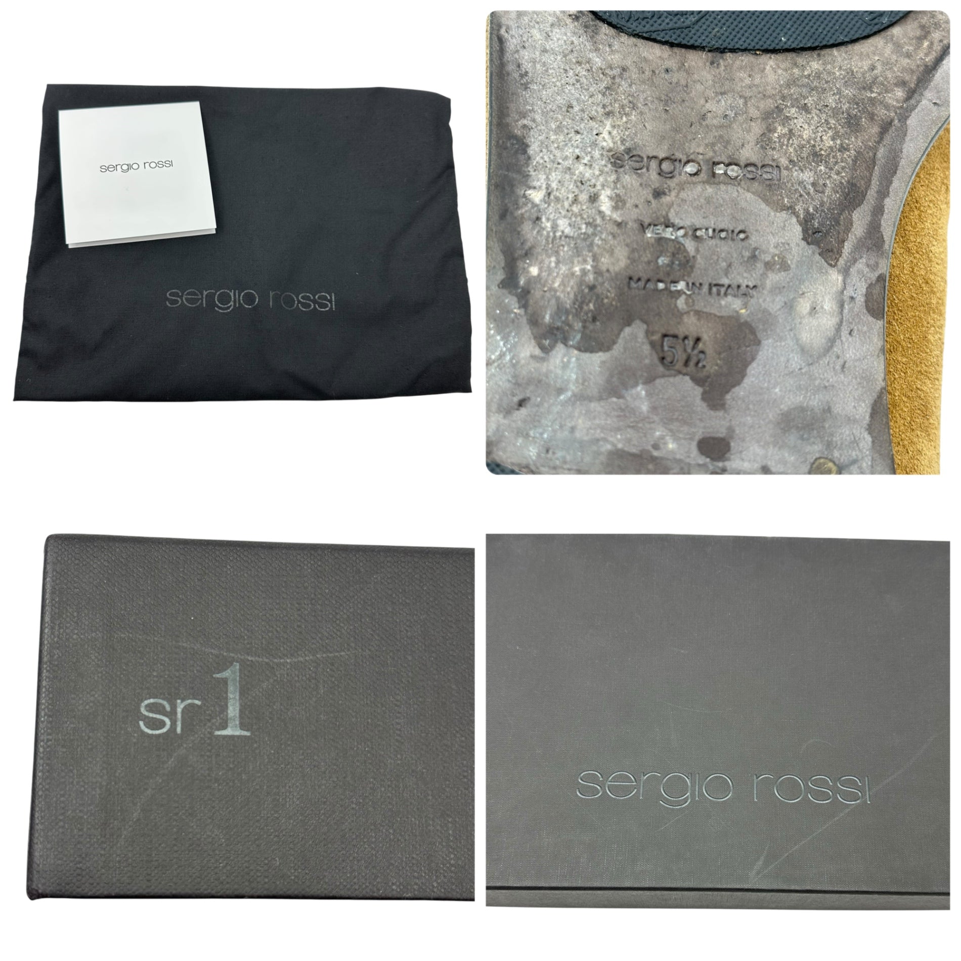 Sergio Rossi(セルジオロッシ) 23SS Metal Plate Logo Leather Square Toe Loafer メタルプレート ロゴ レザー スクエアトゥー ローファー 5 1/2(24.5~25.0cm程度) ベージュ
