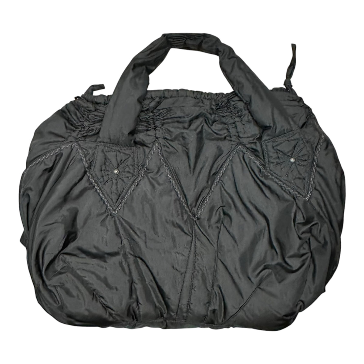 MARITHE FRANCOIS GIRBAUD(マリテフランソワジルボー) Stitched Padded Handbag ステッチ 中綿 ハンドバッグ F7-B064 ブラック