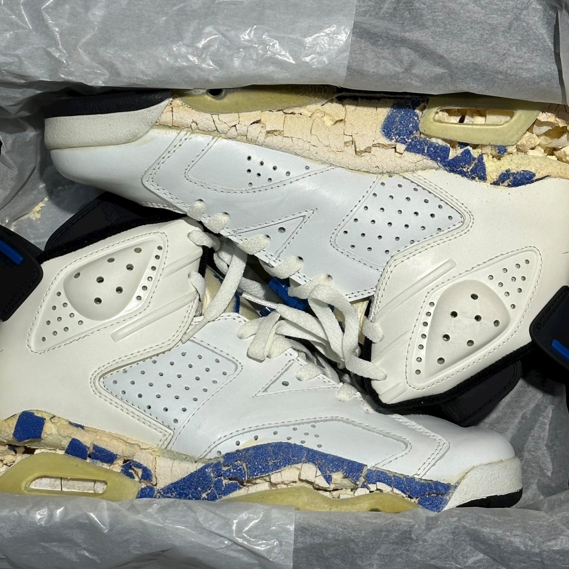 NIKE(ナイキ) 1991 Air Jordan 6 "Sport Blue" エアジョーダン 6 スポーツブルー 4392 27cm ホワイト×ブルー 90's 90年代 ヴィンテージ スニーカー