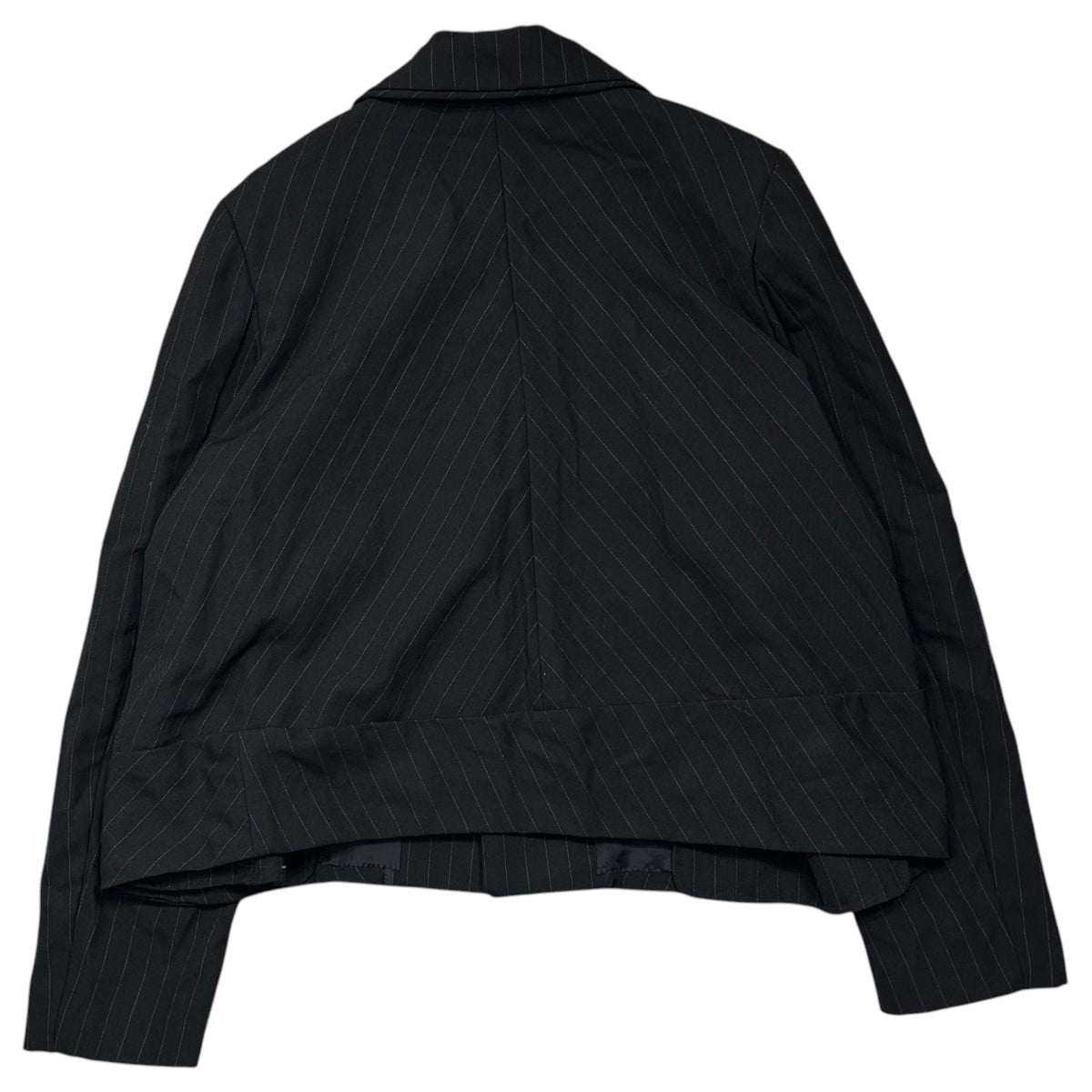 COMME des GARCONS(コムデギャルソン) 1993SS Wool Gabardine Paneled Striped Jacket ウール ギャバジン 切替 ストライプ ジャケット GJ-11004S S ブラック×ホワイト AD1992 90s アーカイブ ピンストライプ