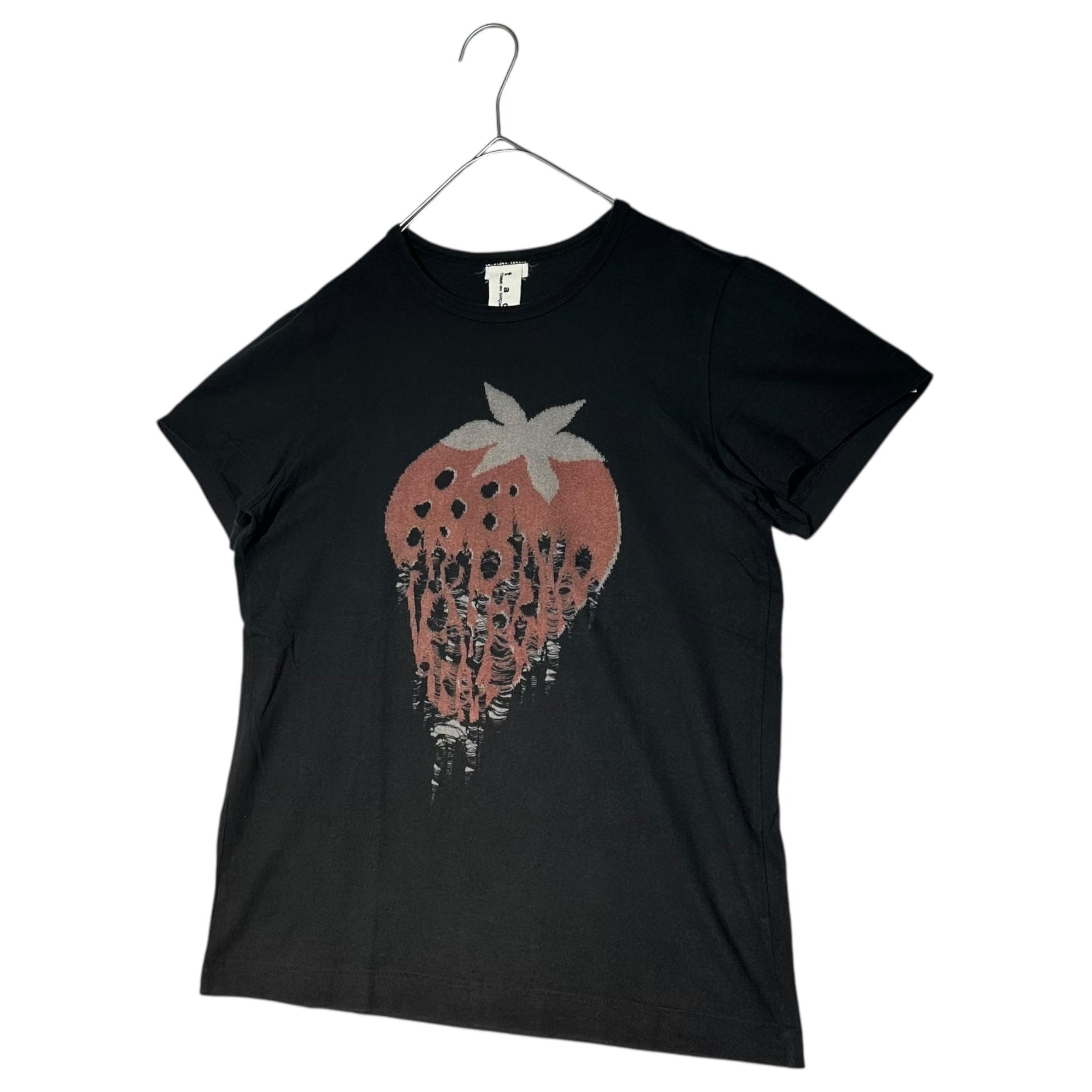 TAO COMME des GARCONS(タオコムデギャルソン) 10SS Punk Strawberry Crew Neck T-Shirt パンク ストロベリー クルーネック Tシャツ 3E-T012 M ブラック×レッド AD2009
