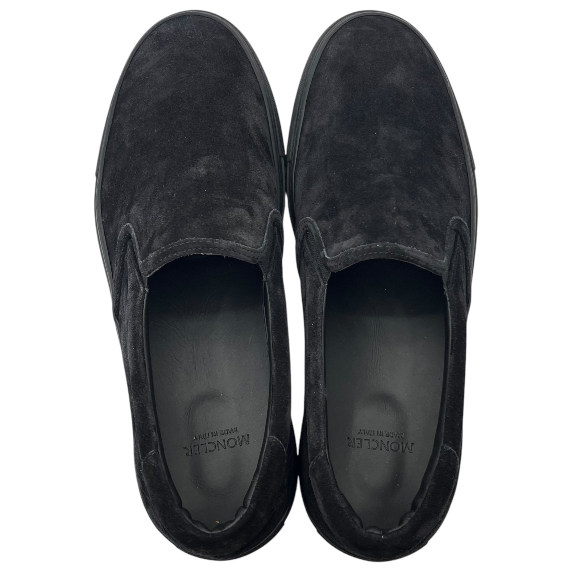 MONCLER(モンクレール) Basic suede slip-ons ベーシック スウェード スリッポン 42(26.5cm程度) ブラック スニーカー