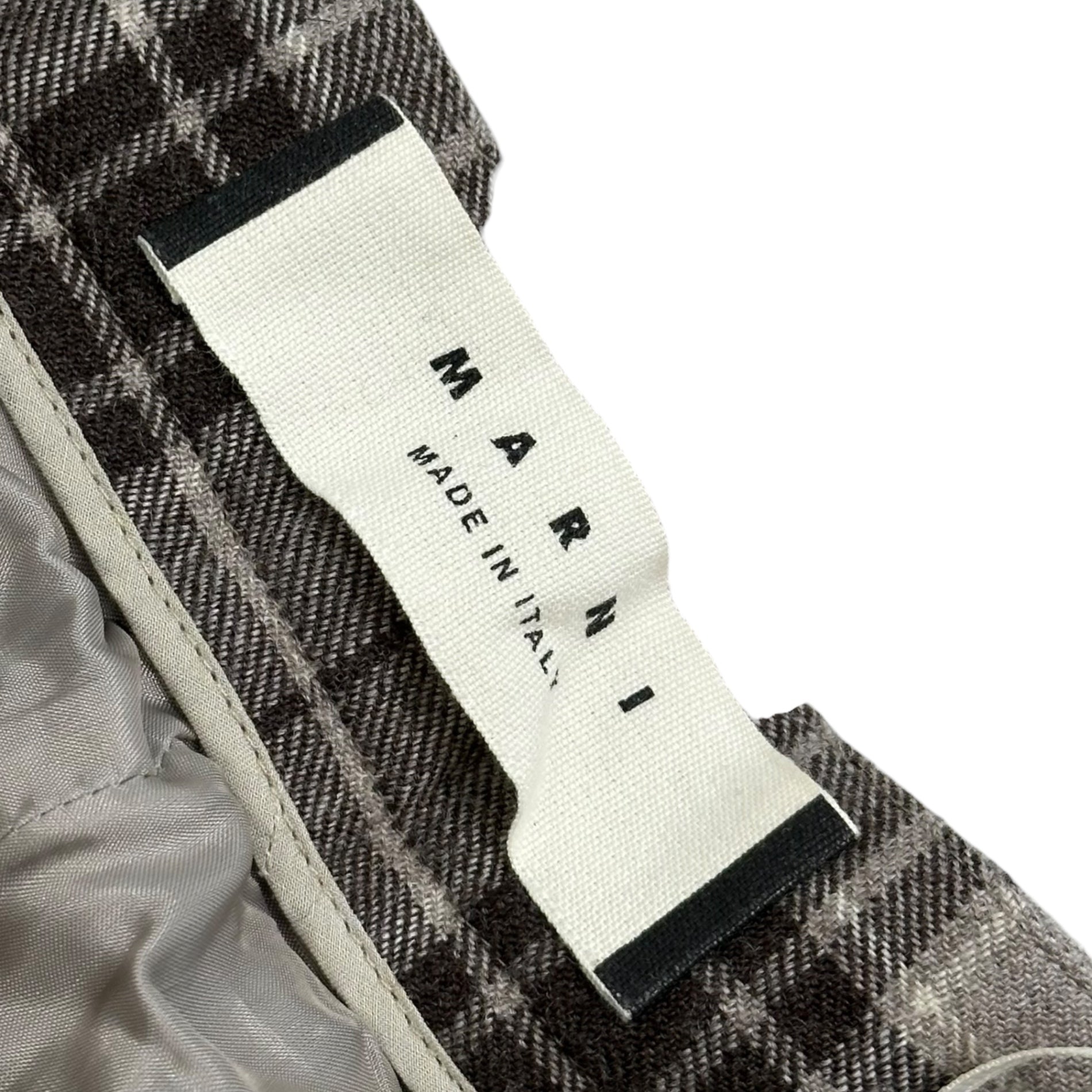 MARNI(マルニ) Wide Straight Tartan Check Wool Pants ワイド ストレート タータンチェック ウール パンツ PAMAO25U01TW008 40 ベージュ