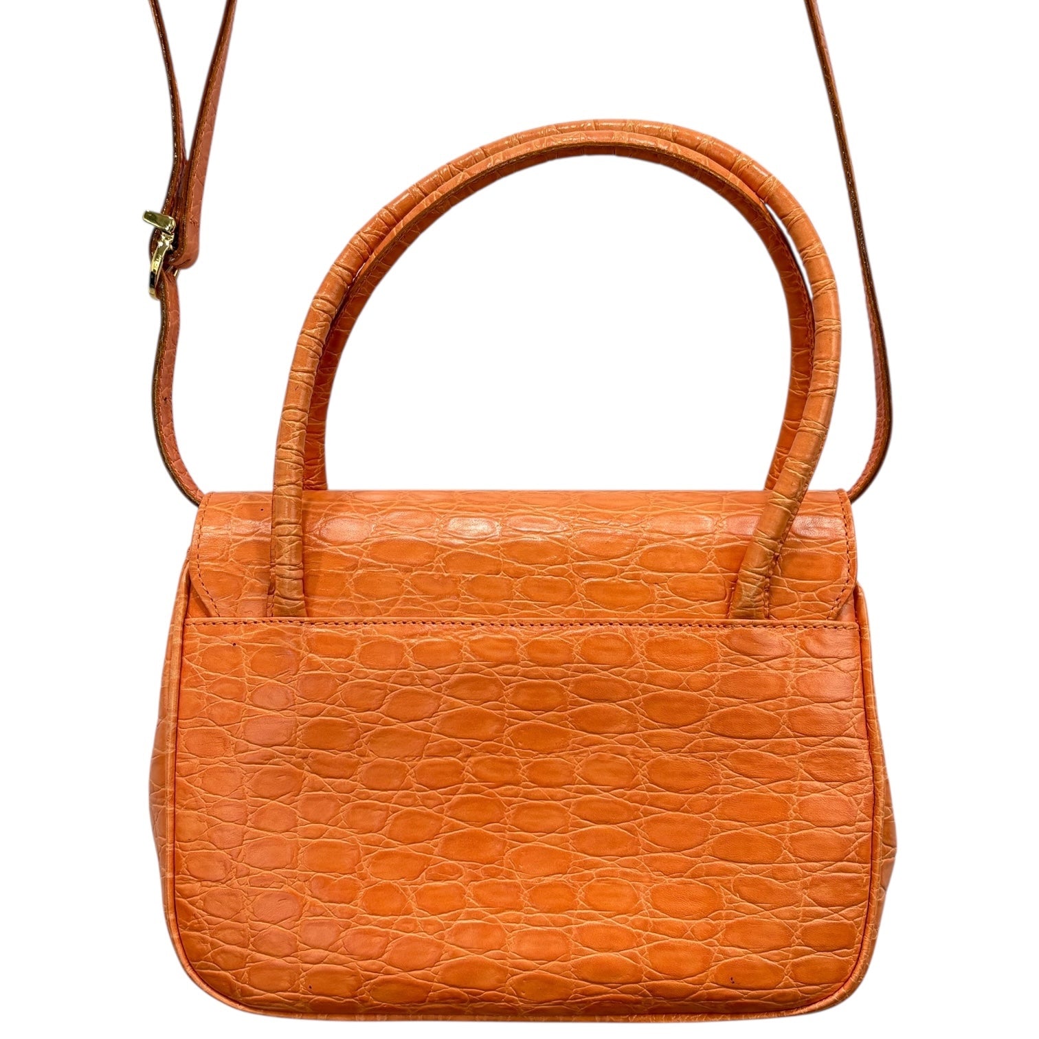 Salvatore Ferragamo(サルヴァトーレフェラガモ) Vara Croco Embossed 2-Way Shoulder Bag ヴァラ クロコ 型押し 2WAY ショルダー バッグ BA217201 サーモンピンク