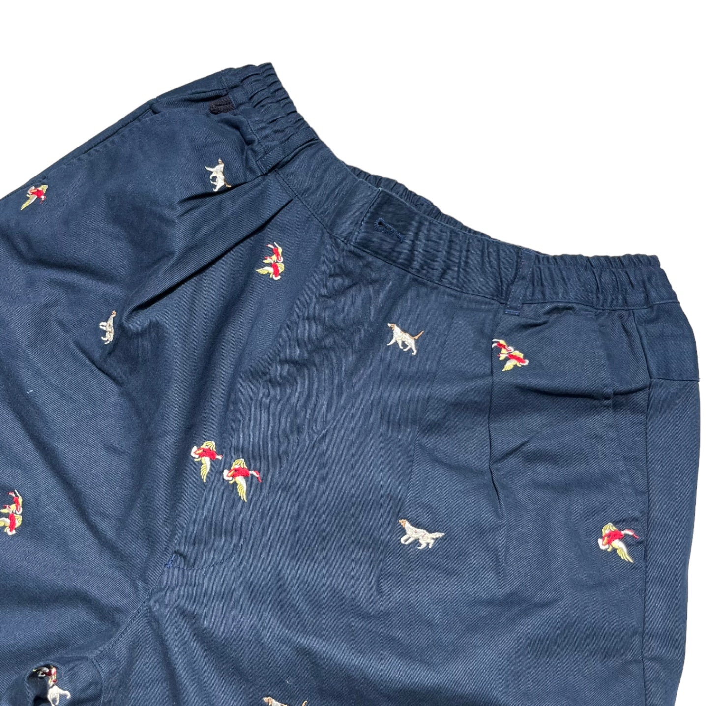 L.L.BEAN(エルエルビーン) animal stitch wide shorts アニマルステッチワイドショーツ M ネイビー