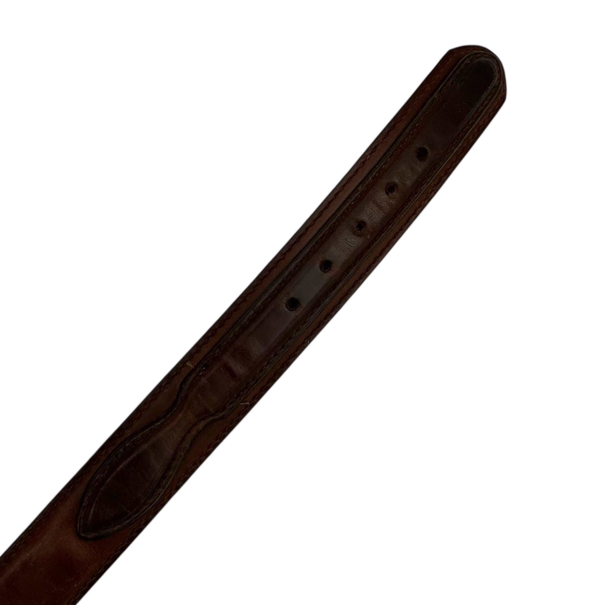 LANDS' END(ランズエンド) USA made Western Leather Belt ウエスタン レザー ベルト 32/80 ブラウン USA製