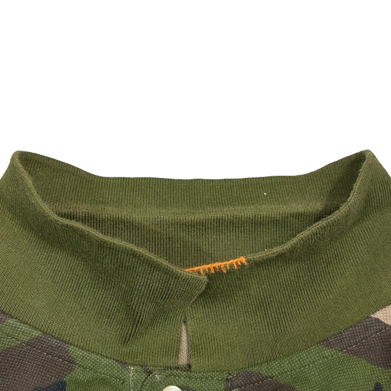 POLO RALPH LAUREN(ポロラルフローレン) Collar Stitching Big Pony Camouflage Short Sleeve Polo Shirt 襟ステッチ ビッグポニー カモフラ 半袖 ポロシャツ XL カーキ
