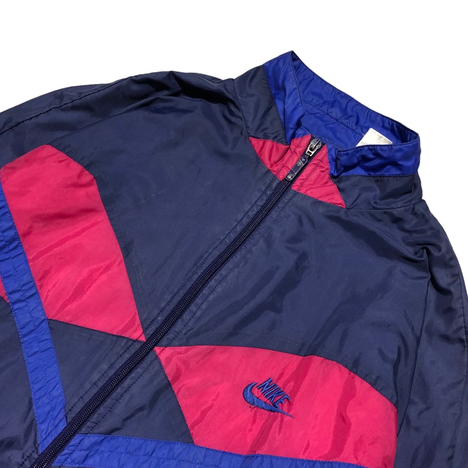 NIKE(ナイキ) 90's nylon jacket ナイロン ジャケット S ネイビー×ピンク 銀タグ ヴィンテージ 90年代