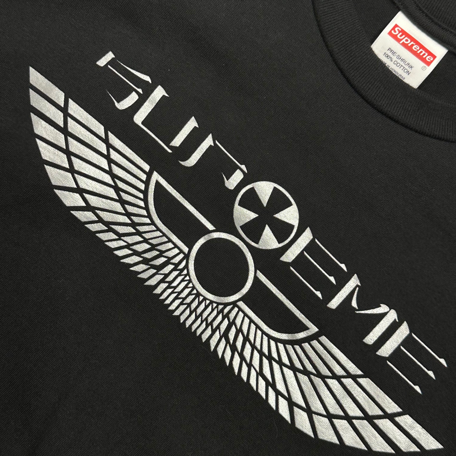 SUPREME(シュプリーム) 2025SS Wings Tee 半袖 プリント Tシャツ S ブラック ロゴ