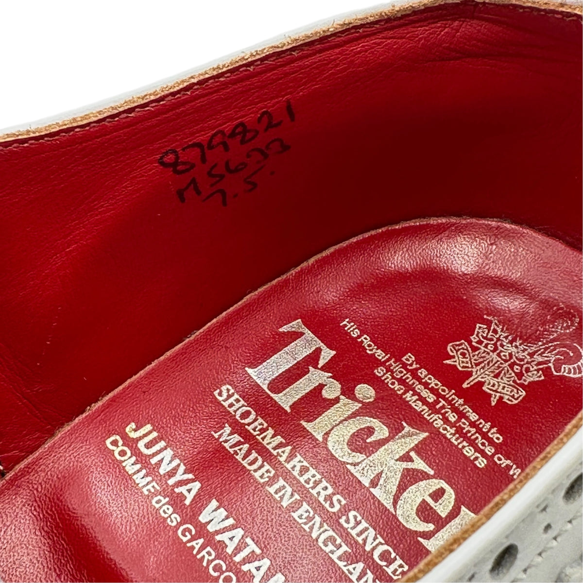 Tricker's×COMME des GARCONS JUNYA WATANABE MAN(トリッカーズ×コムデギャルソンジュンヤワタナベマン) BOURTON バートン ウィングチップ レザー シューズ MS633 7(25.5cm程度) ホワイト コラボ 革靴 メダリオン