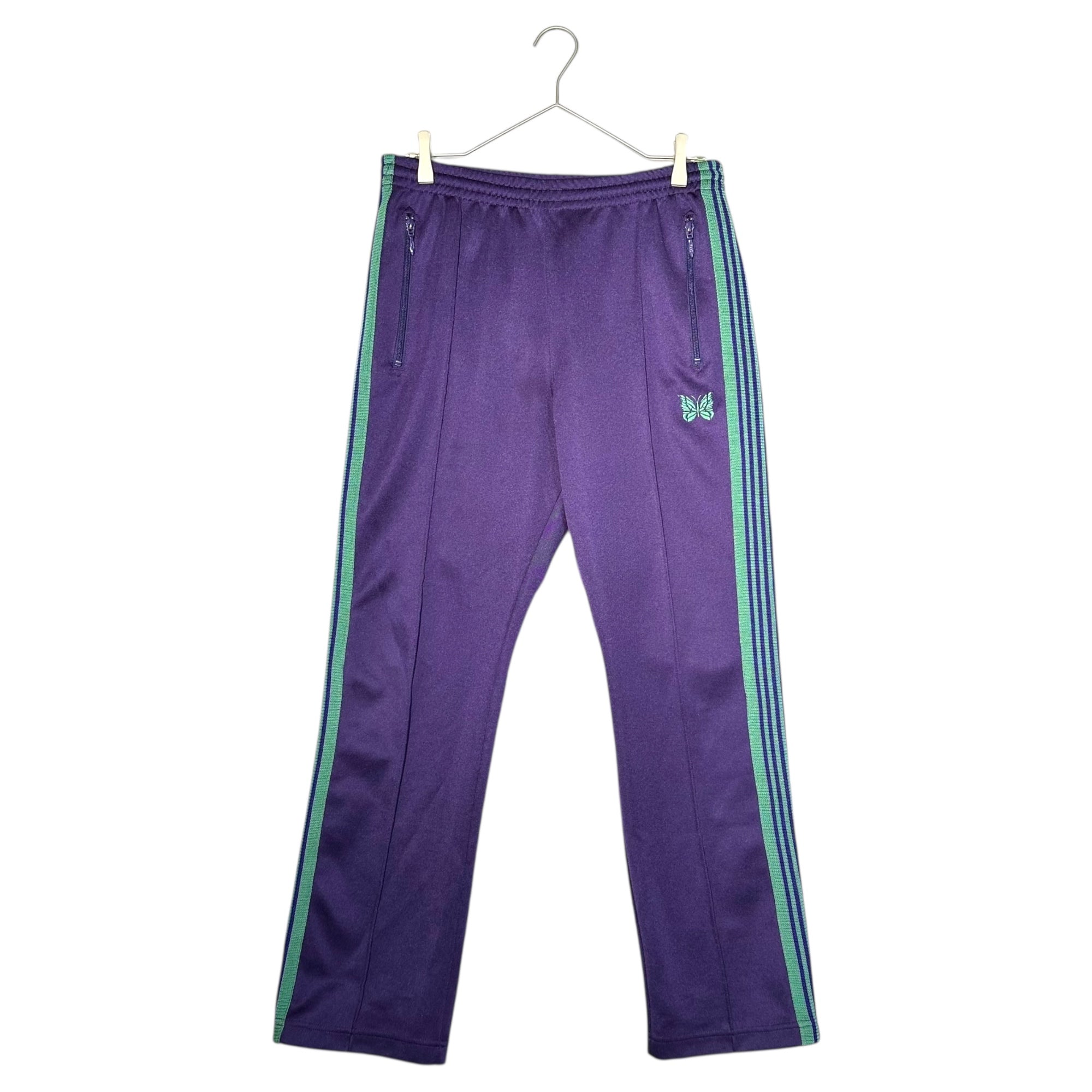 NEEDLES(ニードルズ) 21SS Narrow Track Pant ナロー トラック パンツ ジャージ ライン IN182 S パープル×グリーン