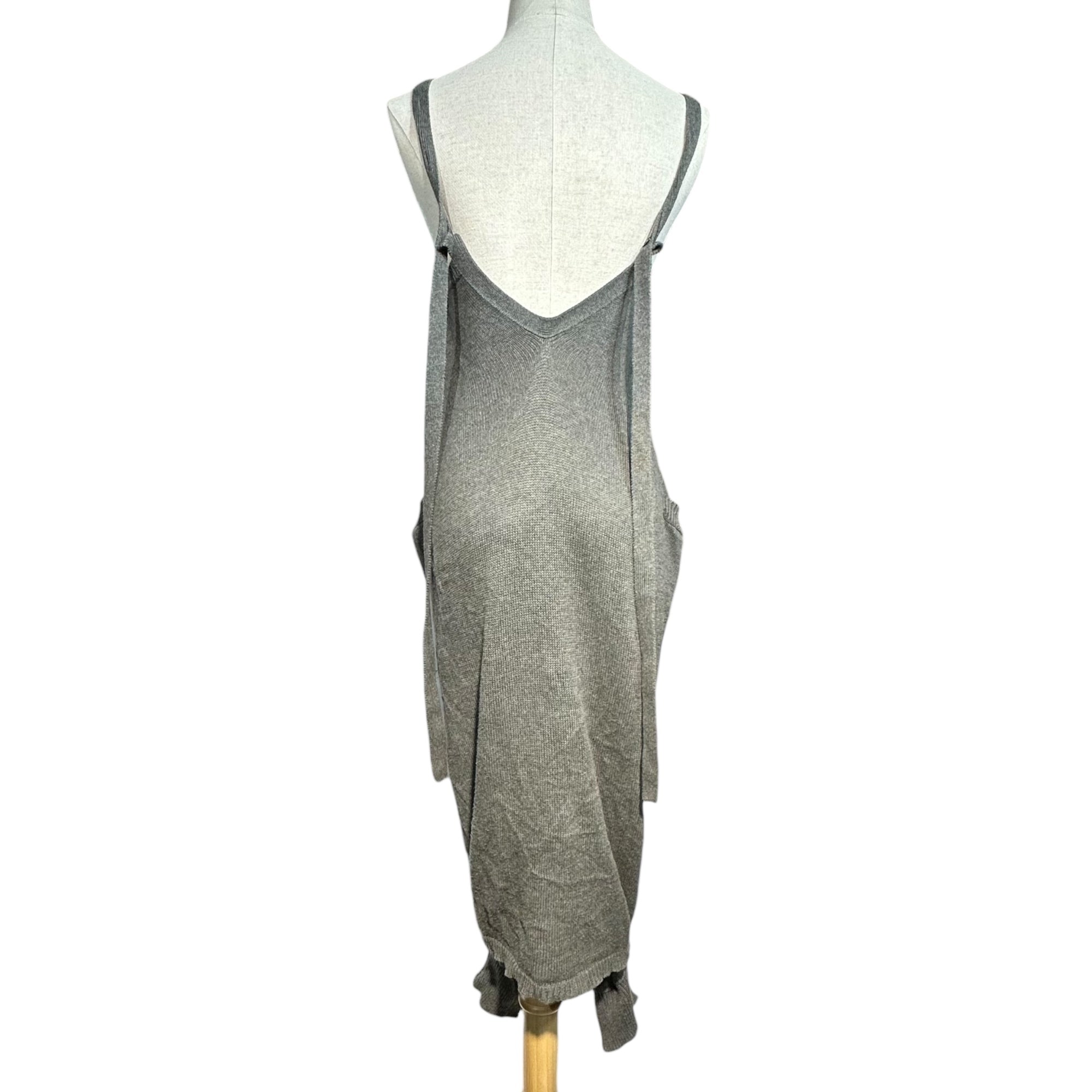 Y's(ワイズ) Shaped Sleeveless Cotton Knit Dress 変形 ノースリーブ コットン ニット ワンピース YO-K05-070 2 グレー サロペット