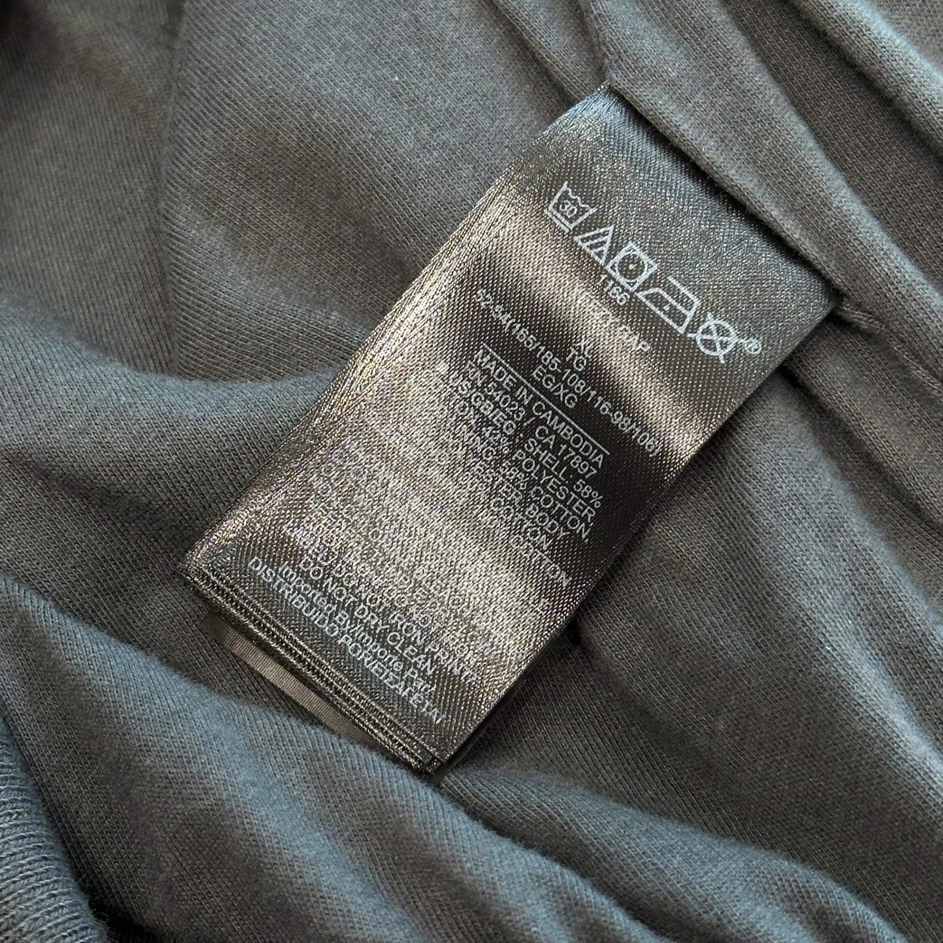 YEEZY×GAP(イージー×ギャップ) Dove Hoodie ロゴ プリント パーカー XL グレー ショート丈