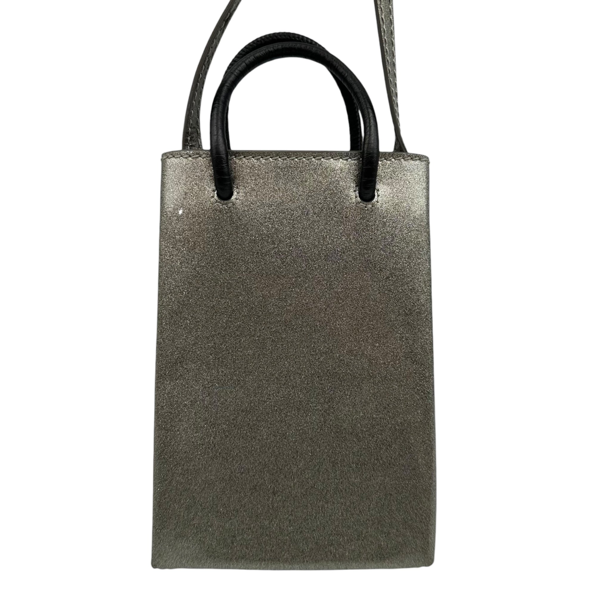 BALENCIAGA(バレンシアガ) Shopping North South フォンホルダー バッグ 535269 シルバー ショルダー