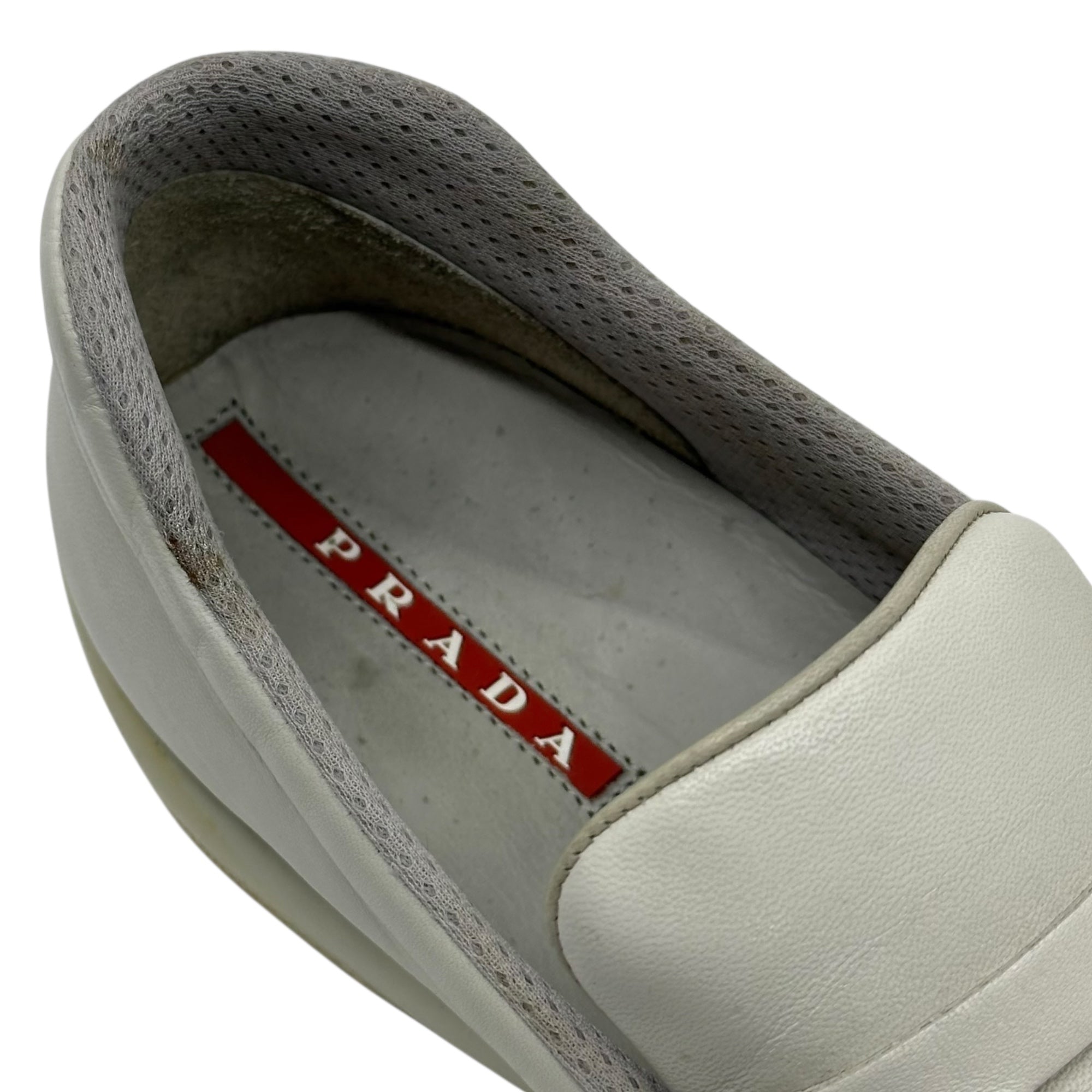 PRADA SPORT(プラダスポーツ) 00's America's Cup Leather Loafers アメリカズ カップ レザー ローファー 8(27cm~27.5cm程度) ホワイト Y2K スニーカー