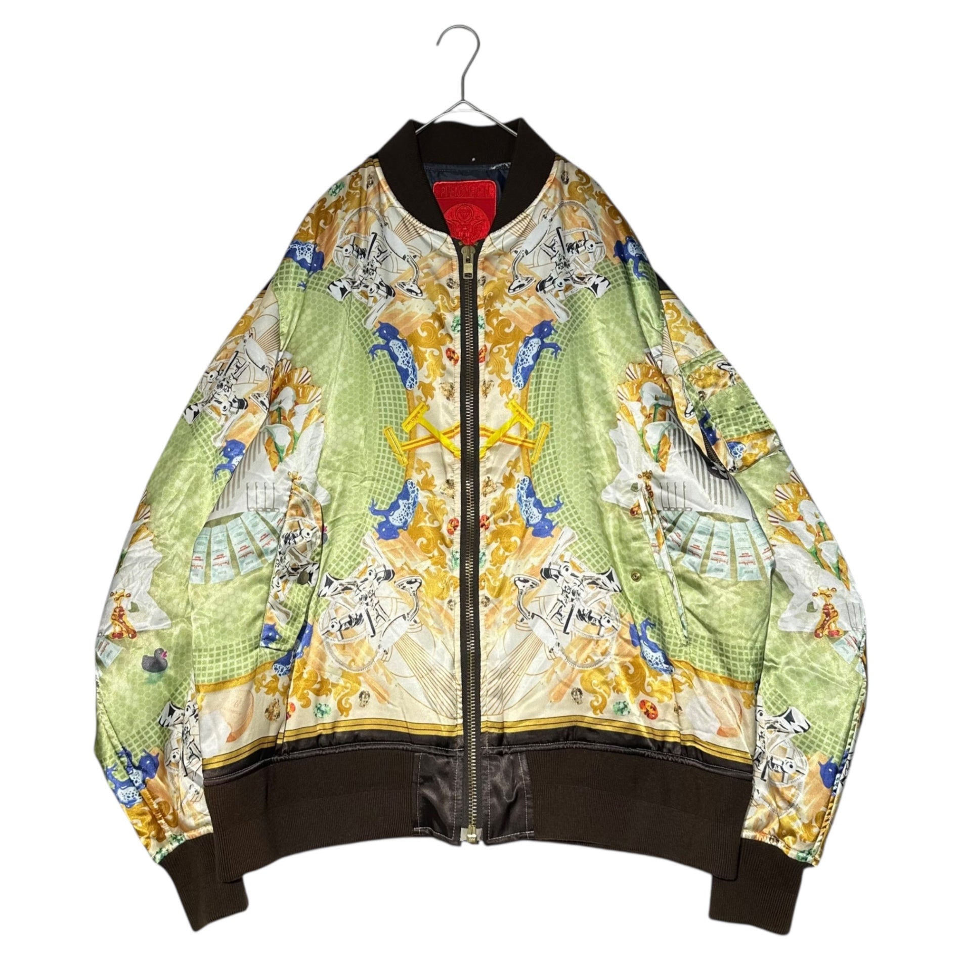 phenomenon(フェノメノン) Bubble Scarf Bomber Jacket バブルスカーフ ボンバー ジャケット XXL マルチカラー