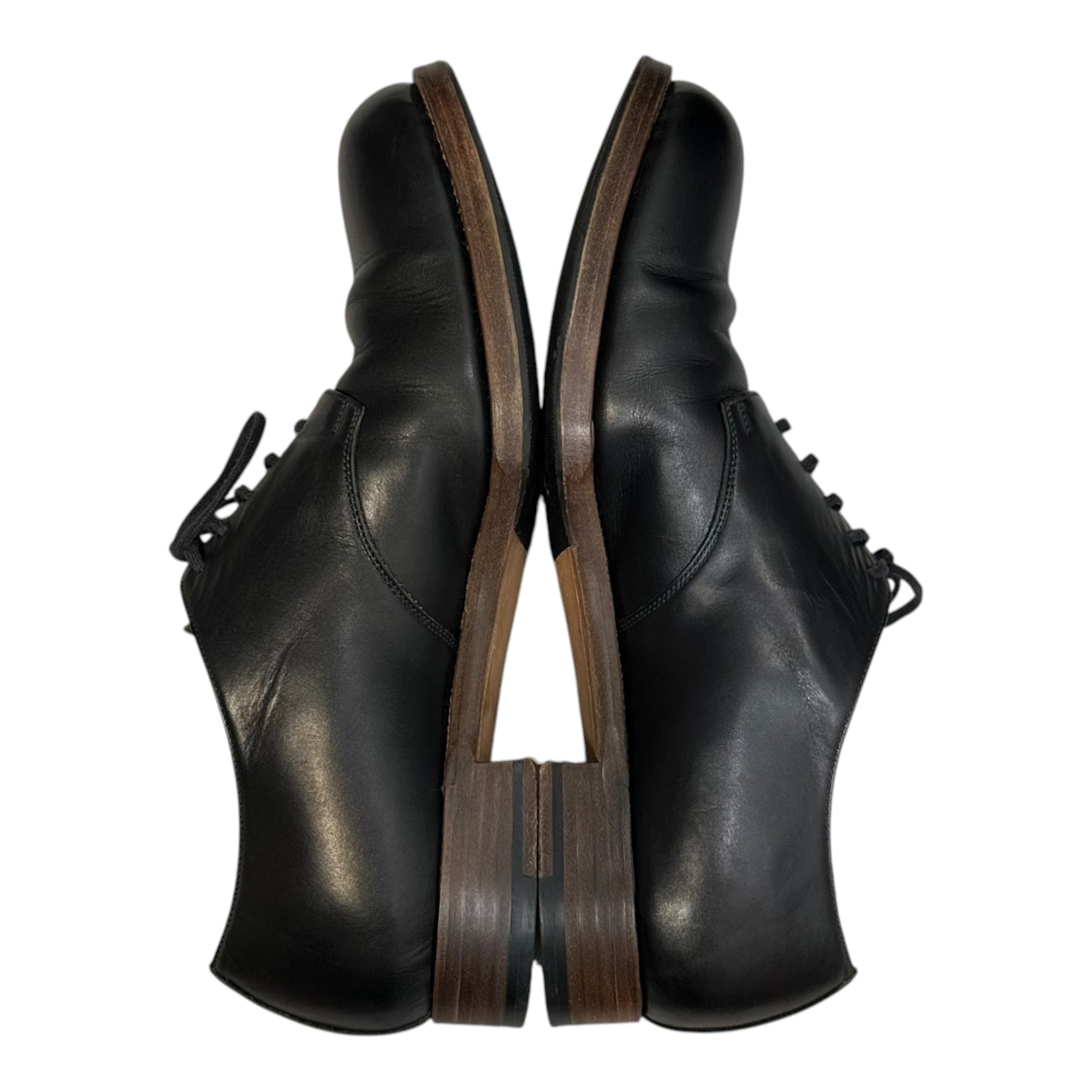 forme(フォルメ) Blucher plain toe 外羽根 プレーントゥ ダービー シューズ fm-708 4 1/2(約25.0cm) ブラック レザー 革靴