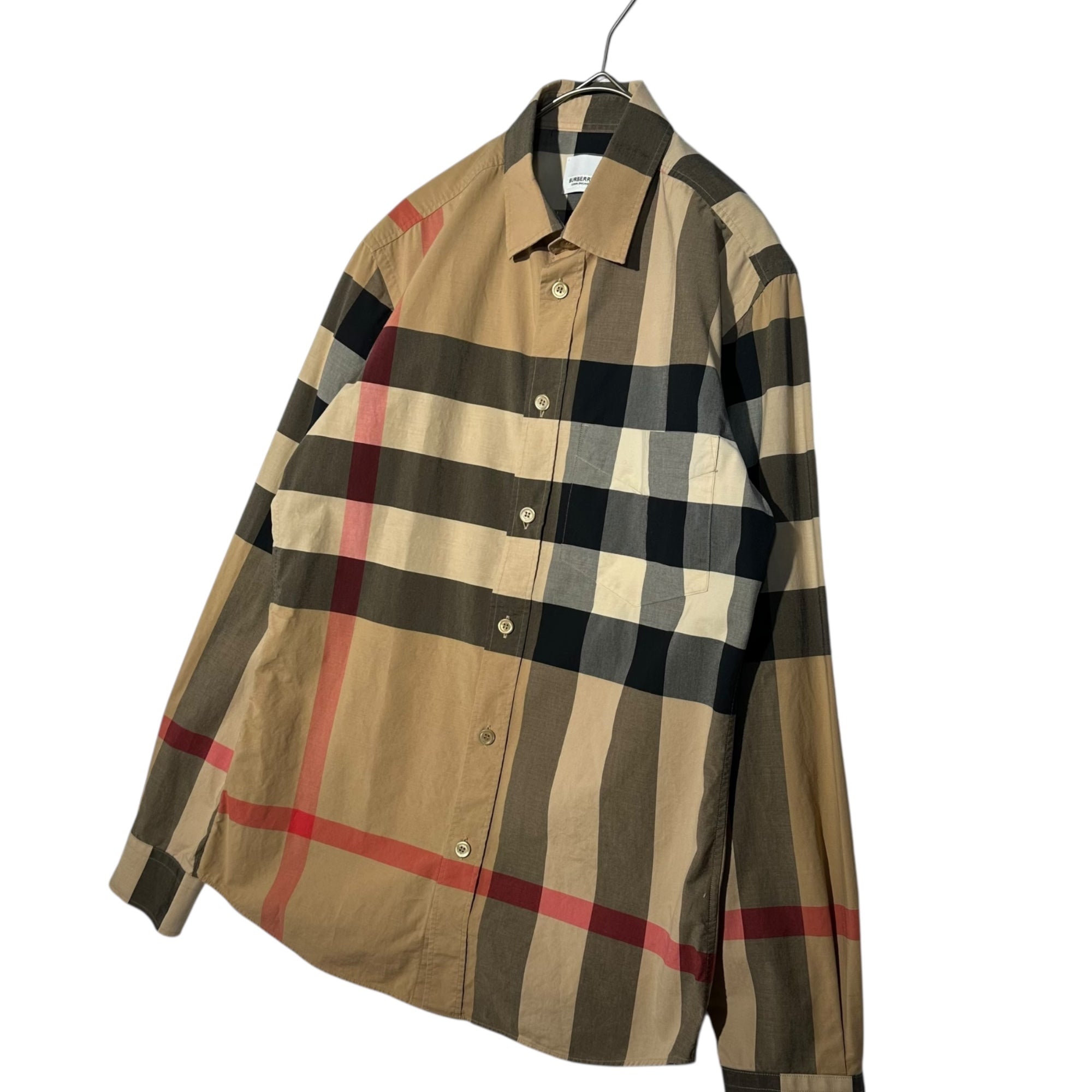 BURBERRY(バーバリー) RICCARDO TISCI period Nova check shirt ティッシ期 ノヴァチェック シャツ 8010213/70Q XS ベージュ×ブラック
