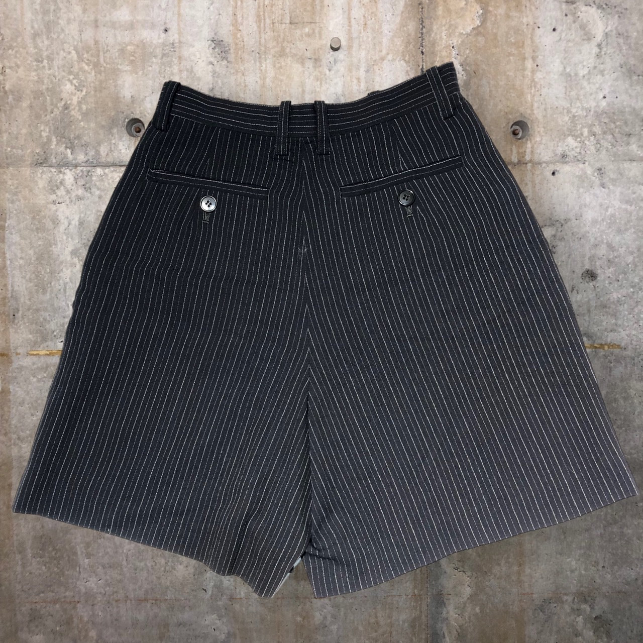 i.s. ISSEY MIYAKE(アイエス イッセイミヤケ) 90's 1tac stripe half pants/ストライプハーフパンツ IS41-FF041 M ブラック