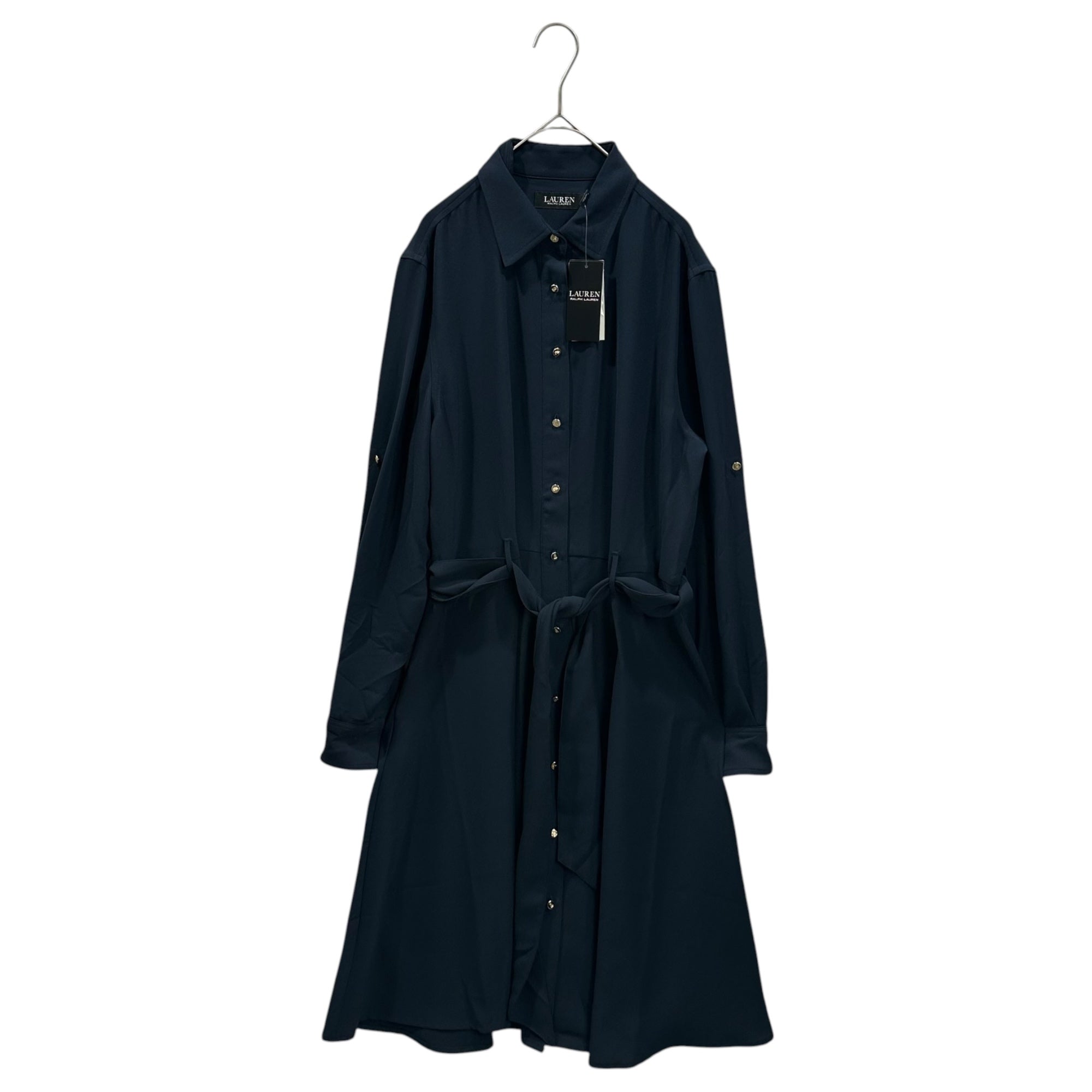 LAUREN RALPH LAUREN(ローレンラルフローレン) L/S Shirt Dress 長袖 シャツ ワンピース 6(ML程度) ネイビー