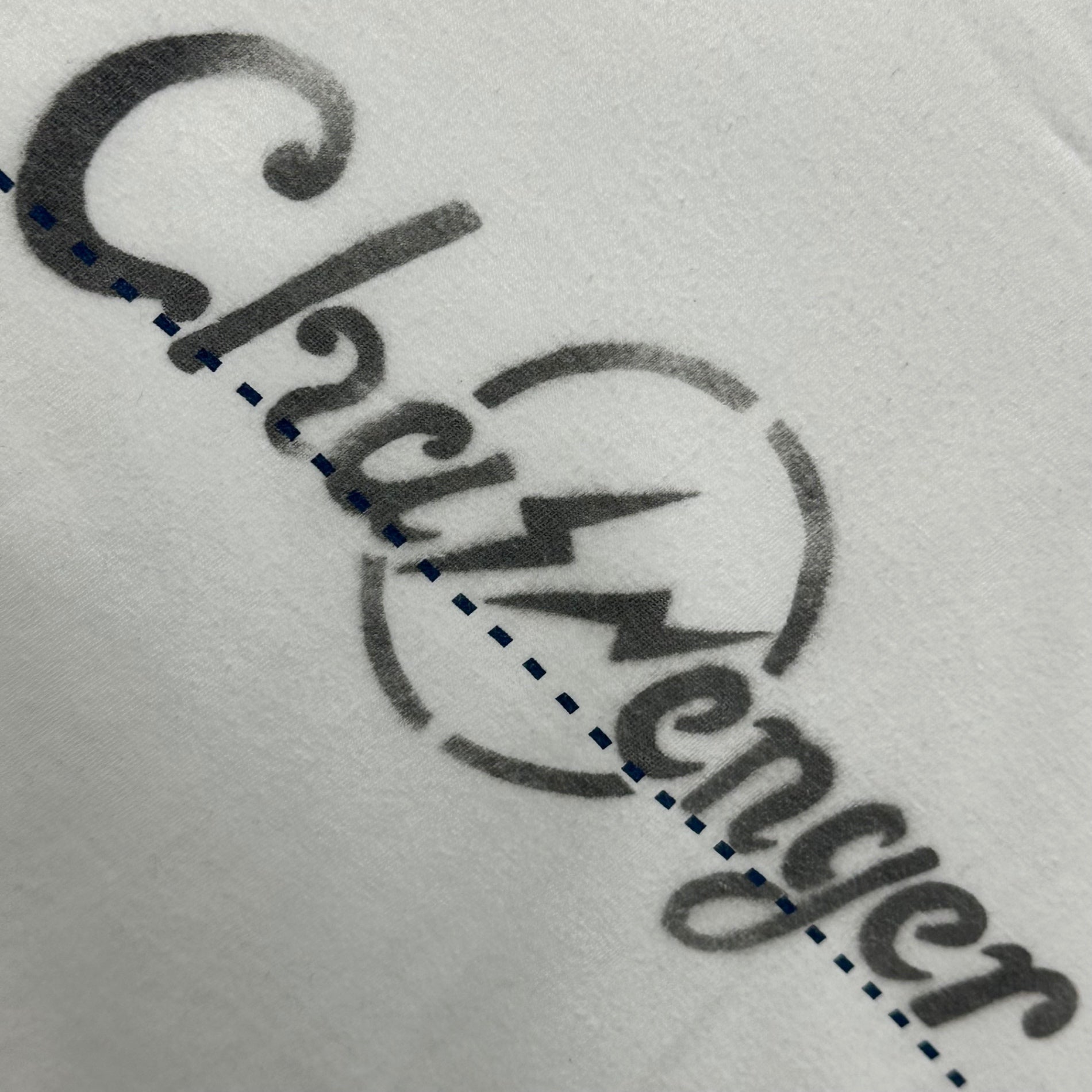 FRAGMENT DESIGN×challenger (フラグメントデザイン×チャレンジャー) Graphic print S/S T-shirt グラフィック プリント 半袖 Tシャツ L ホワイト×ブルー×グレー Hanes body