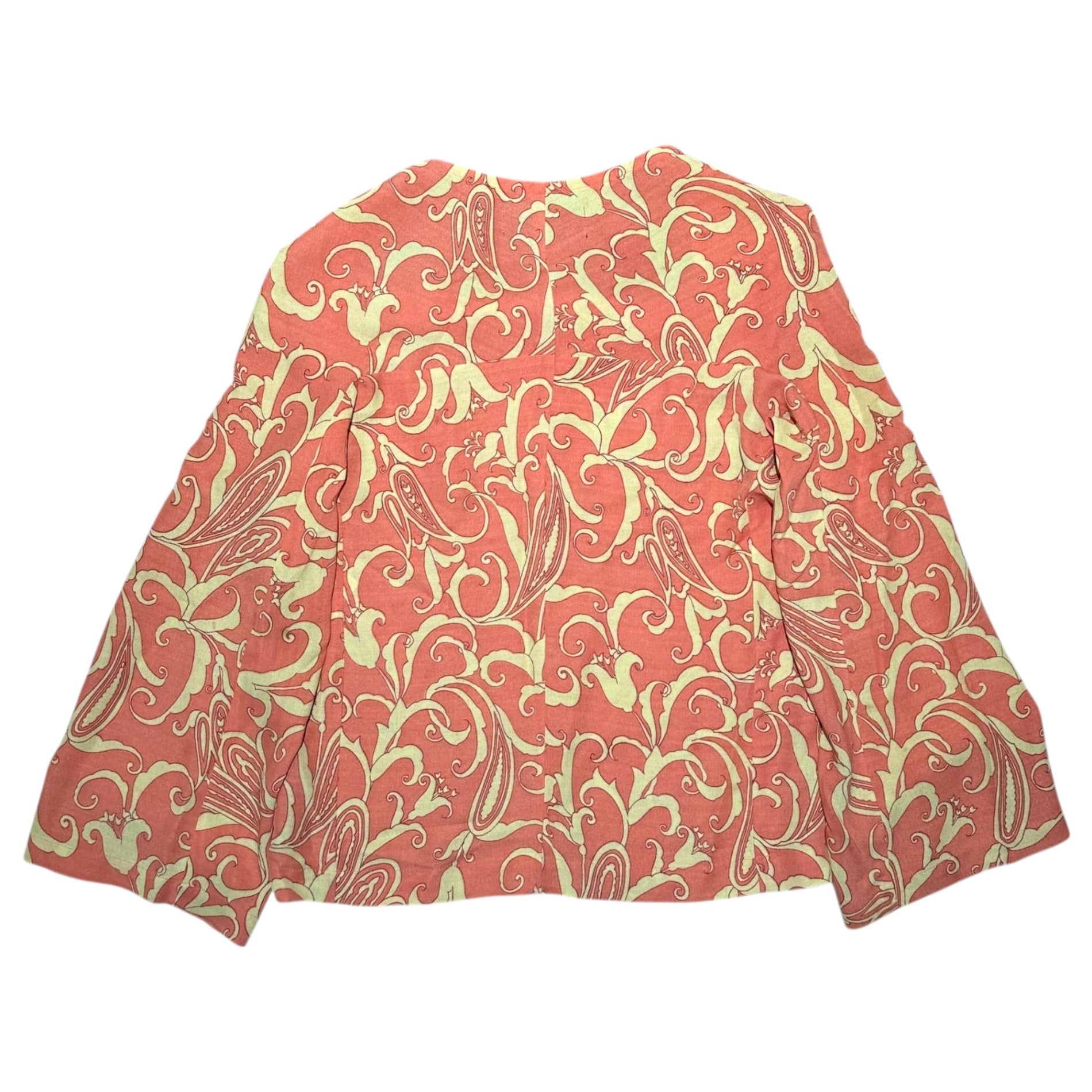 tricot COMME des GARCONS(トリココムデギャルソン) 97SS Vintage Botanical Print Blouse ヴィンテージ ボタニカル 総柄 ブラウス TB-100200 FREE ピンク×イエロー AD1996