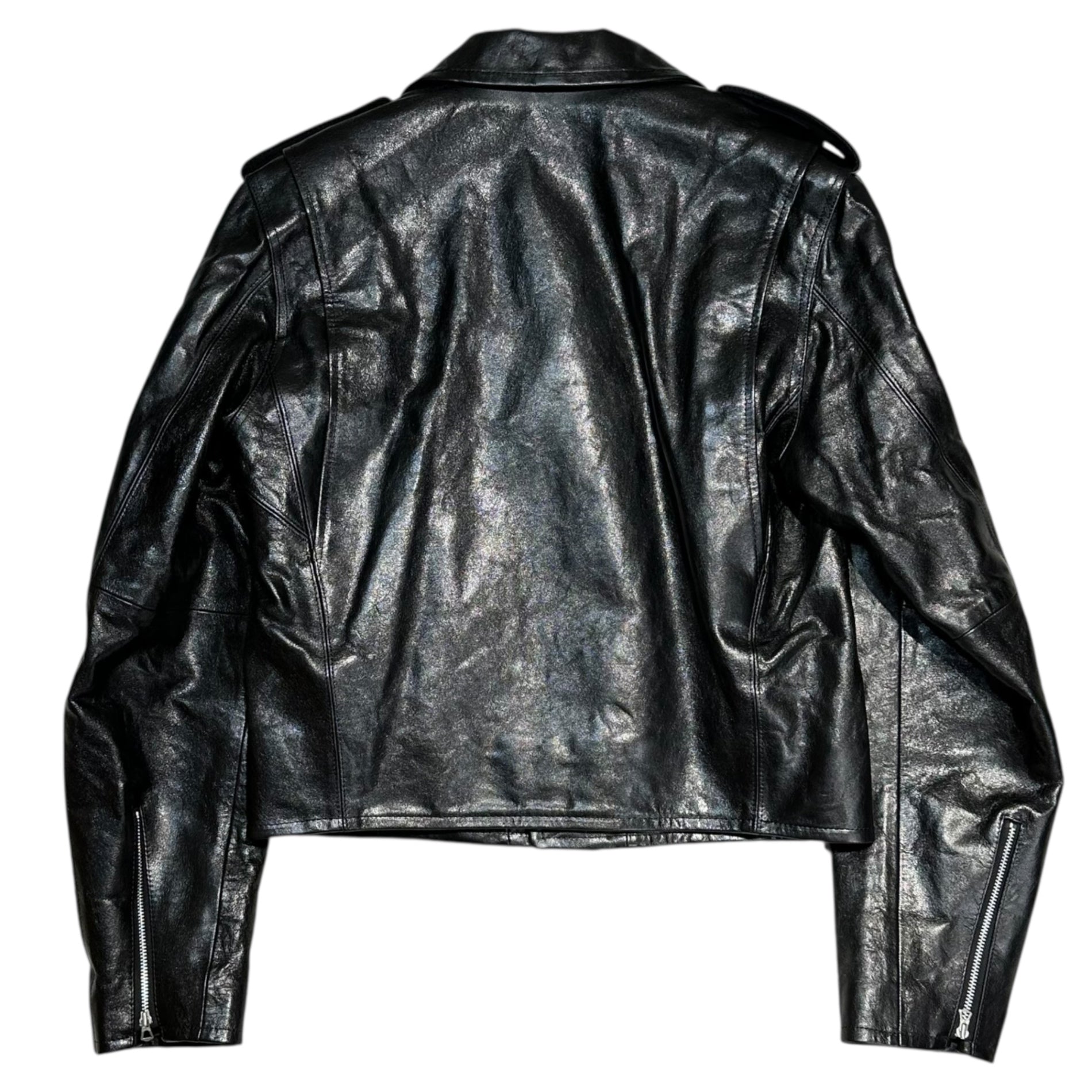 AURALEE(オーラリー) 25AW LAMB LEATHER RIDERS JACKET ラム レザー ライダース ジャケット A25AB02WX 4 ブラック 今季