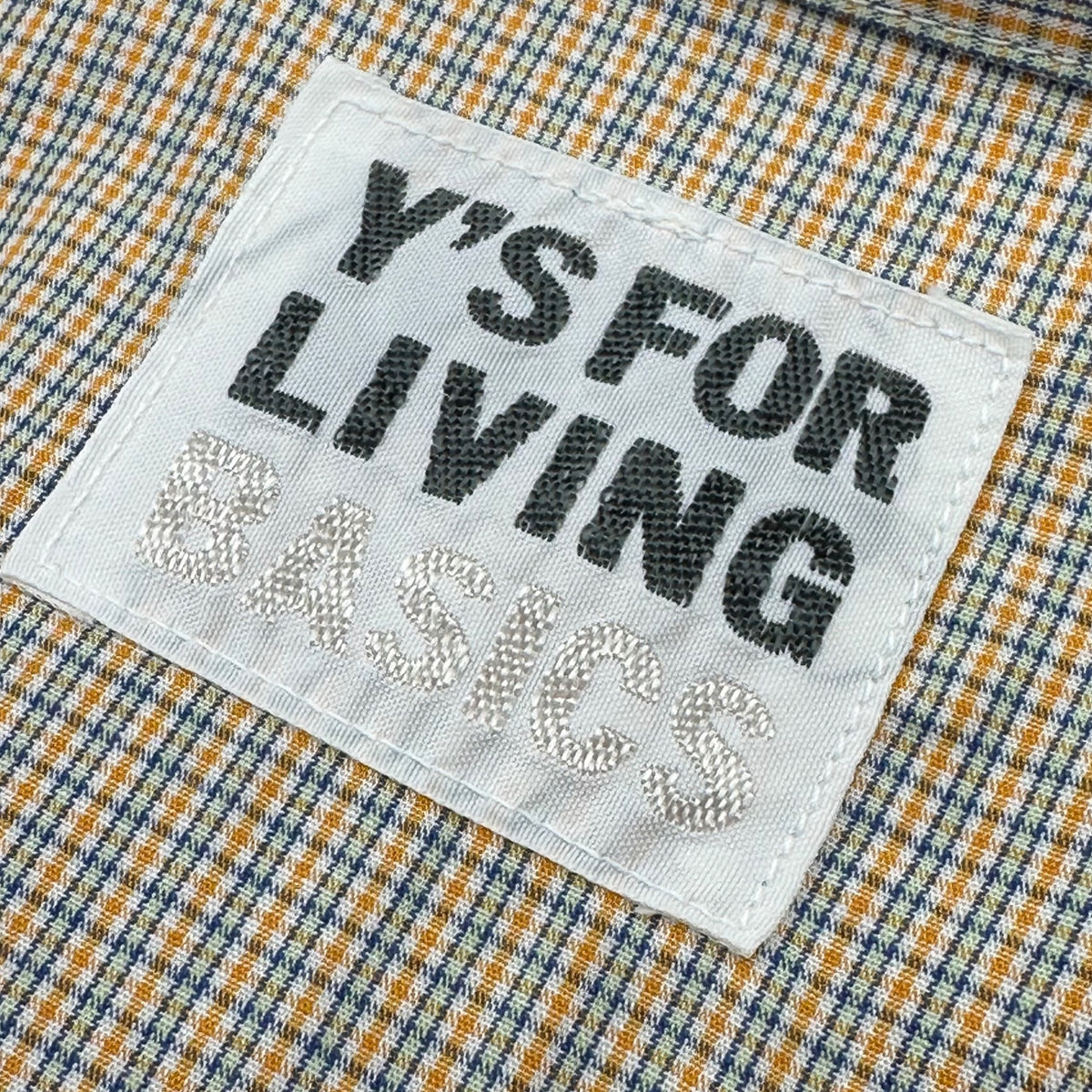 Y's for living BASICS(ワイズフォーリビング × ベーシックス) 2000's Checkered L/S Sleep Shirt チェック ロング スリーピング シャツ FREE オレンジ×グリーン 2000年代後半 ベーシックライン アーカイブ
